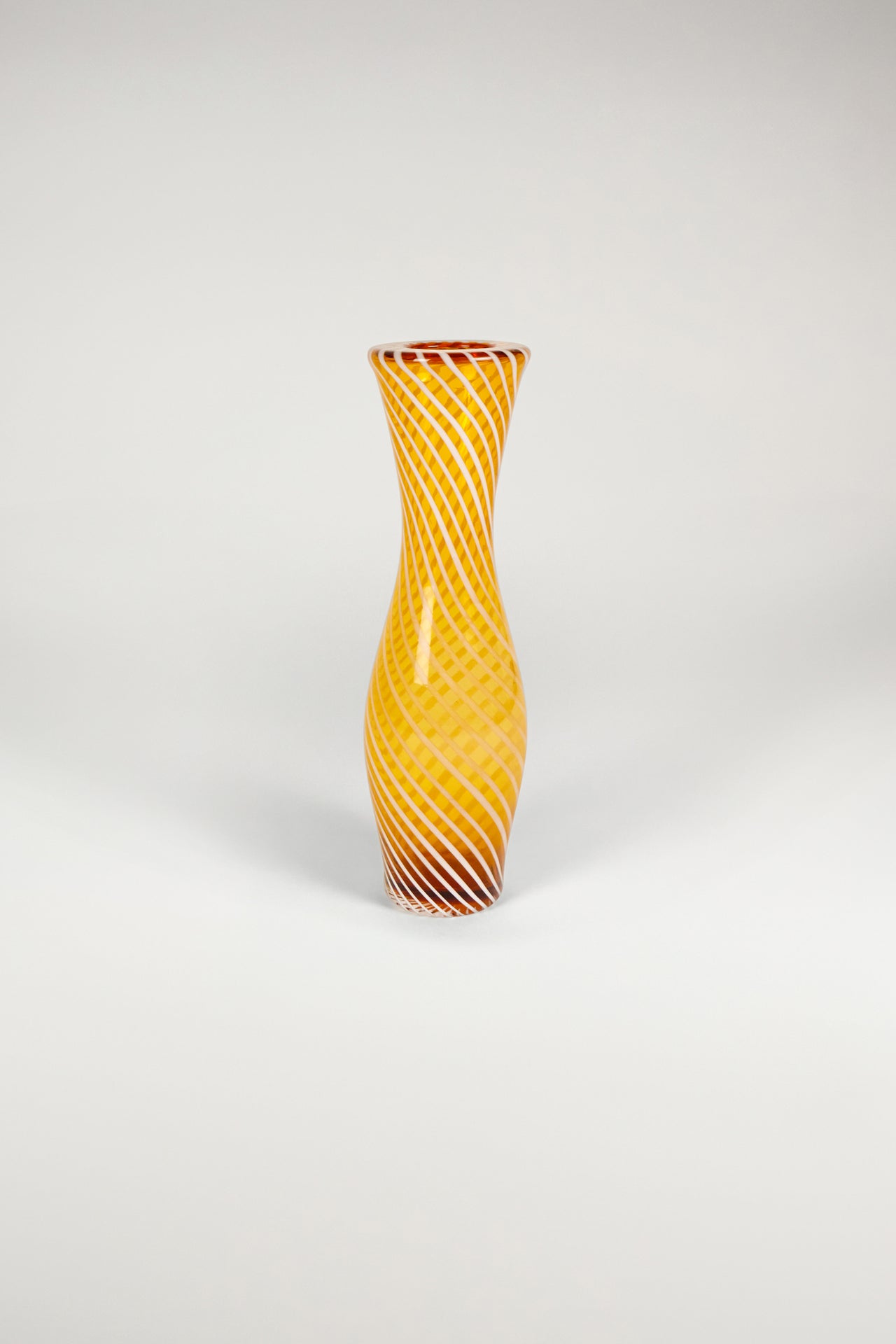 Modernist Glass Swirl Vase by John Gibbons