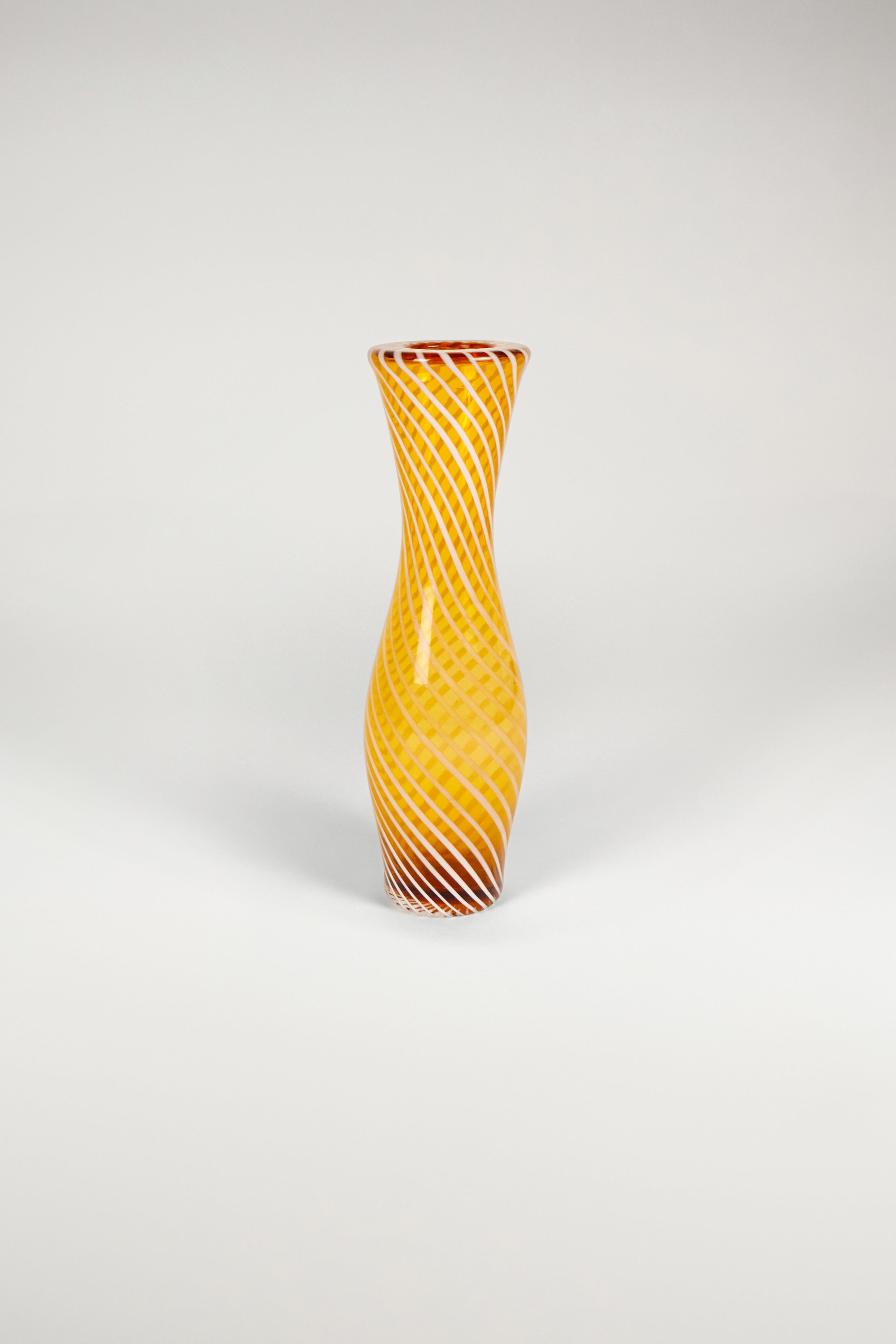 Modernist Glass Swirl Vase by John Gibbons