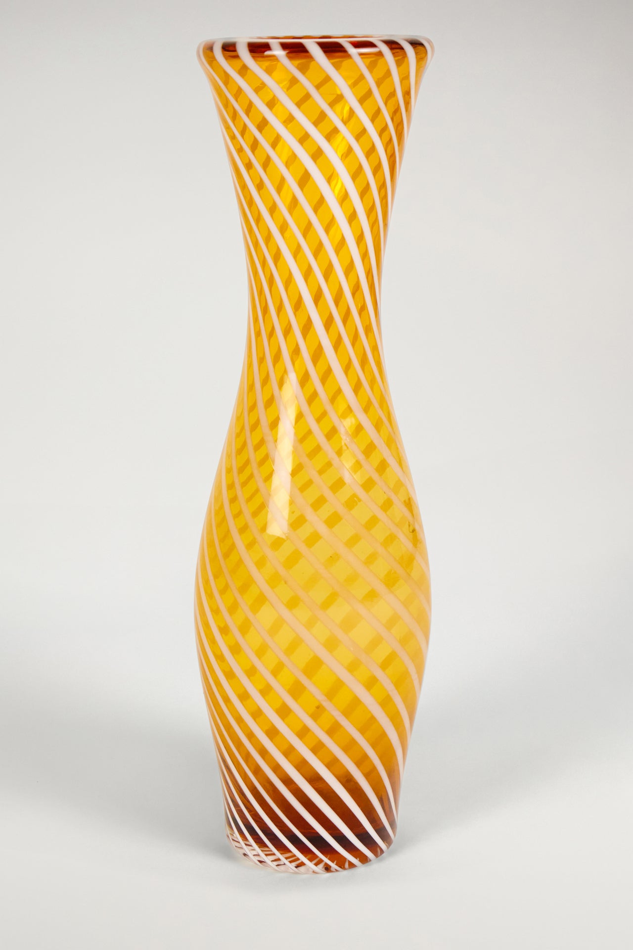 Modernist Glass Swirl Vase by John Gibbons