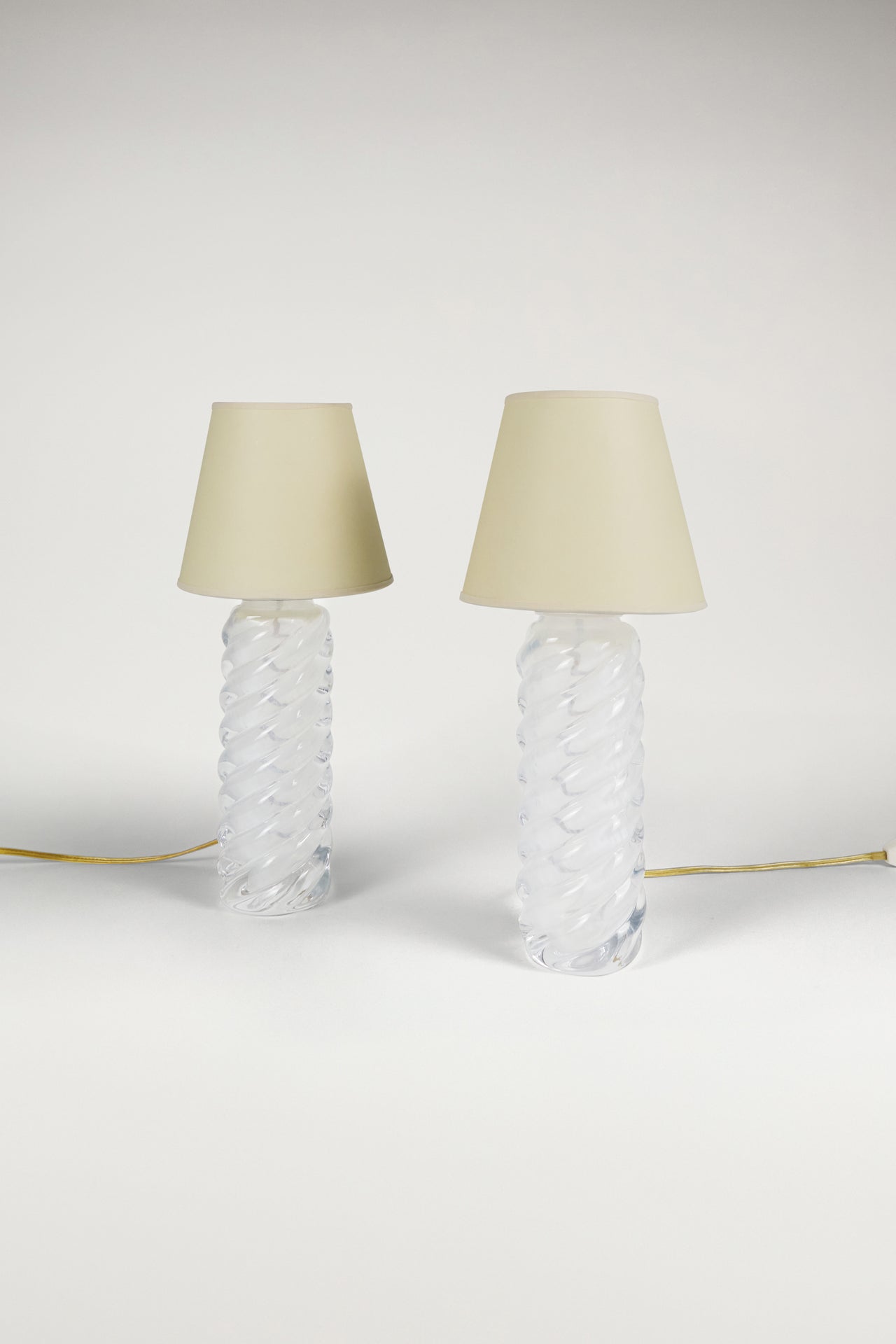 Monica Bratt Twisted Glass Table Lamps