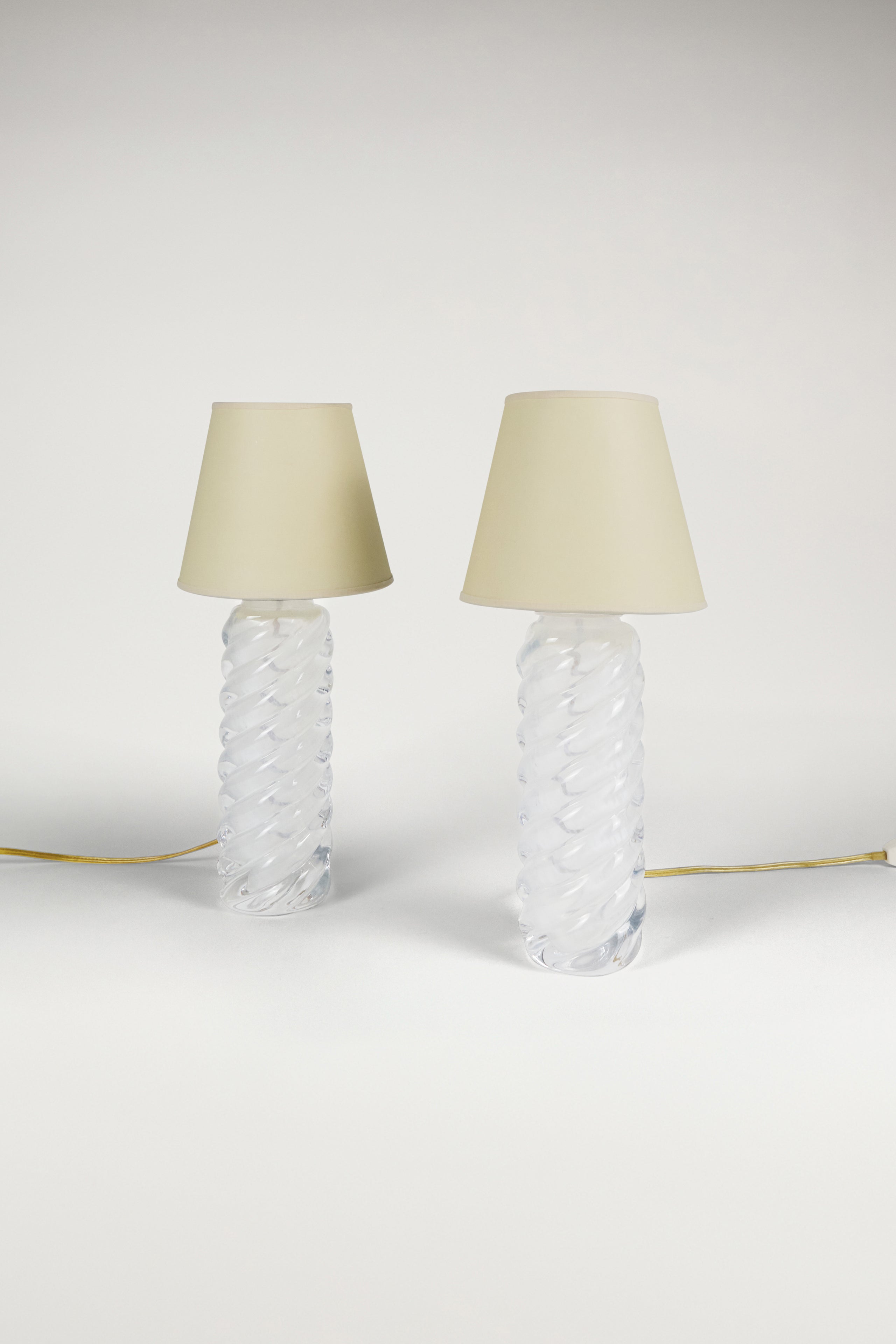Monica Bratt Twisted Glass Table Lamps