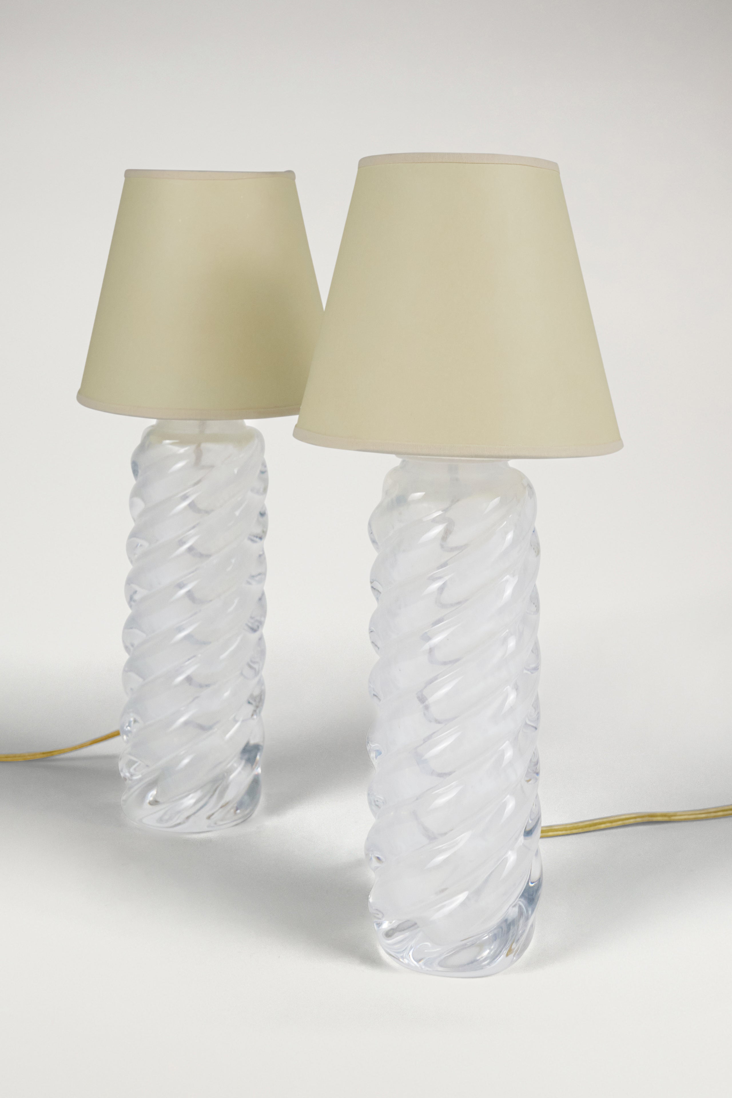 Monica Bratt Twisted Glass Table Lamps
