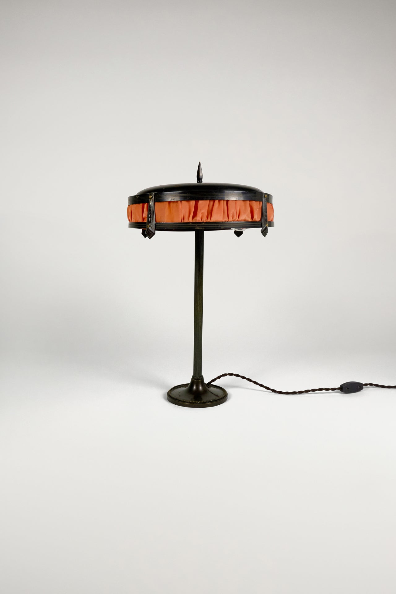 Textiled Brass Table Lamp