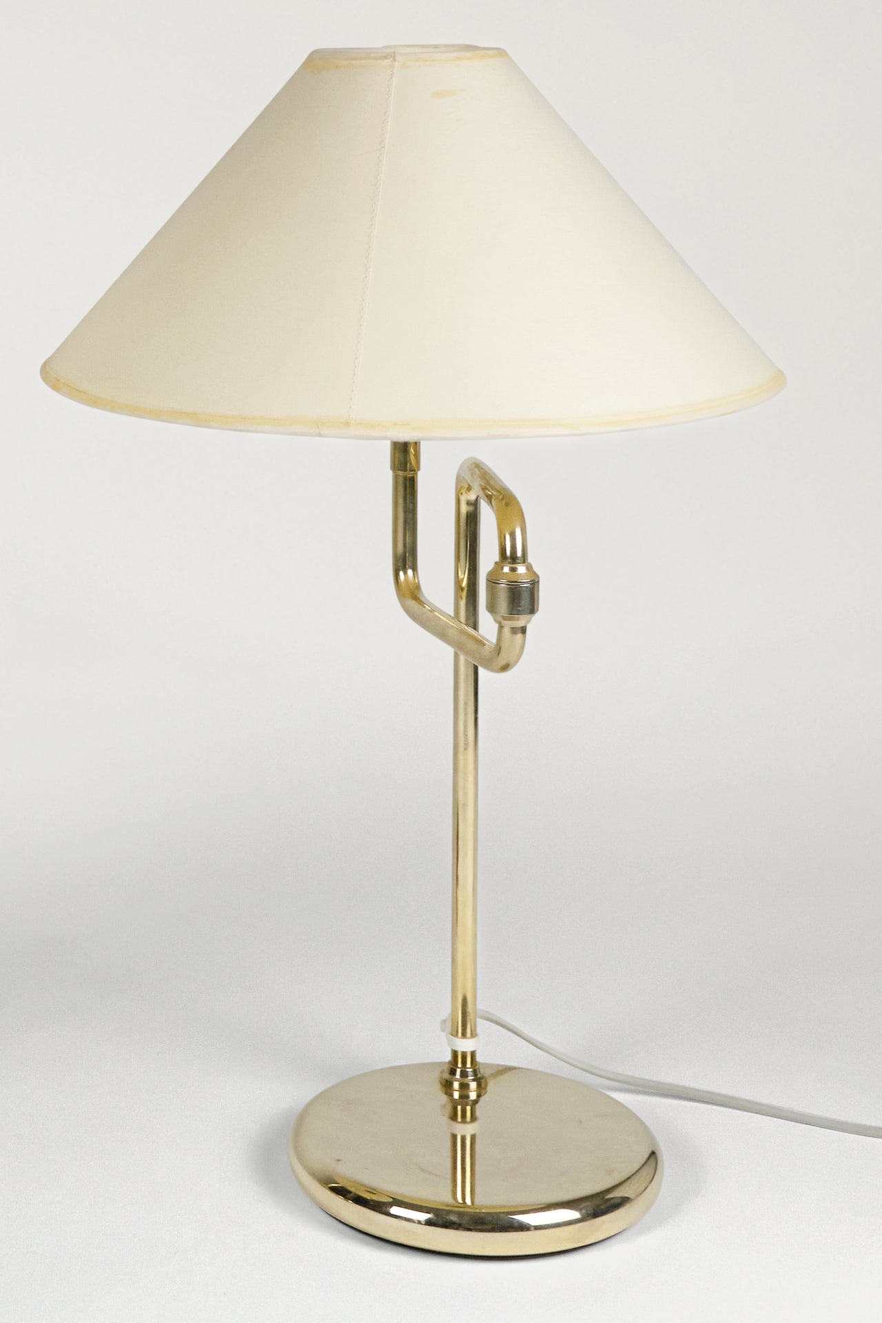 Pair of Articulating Brass Table Lamps