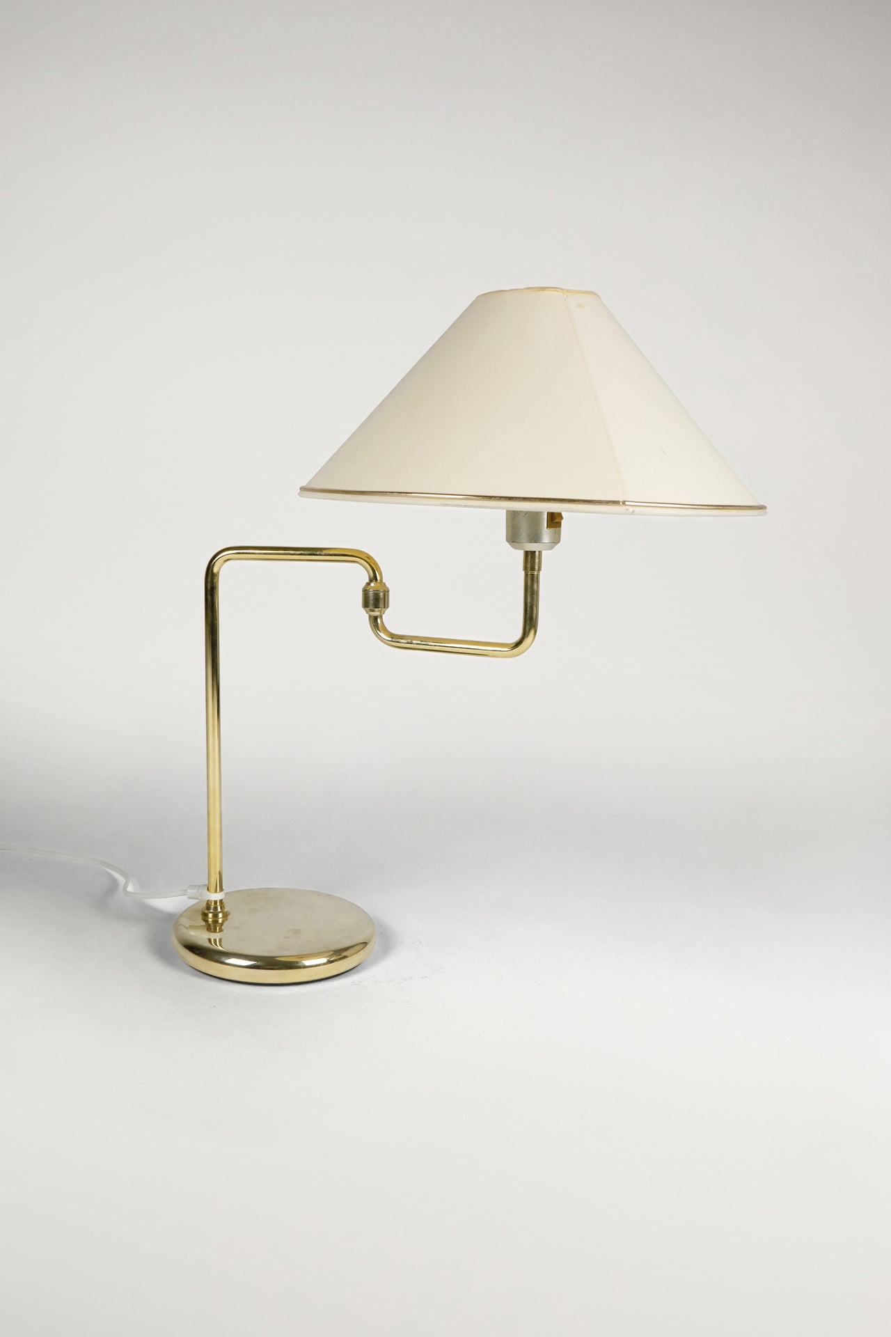 Pair of Articulating Brass Table Lamps