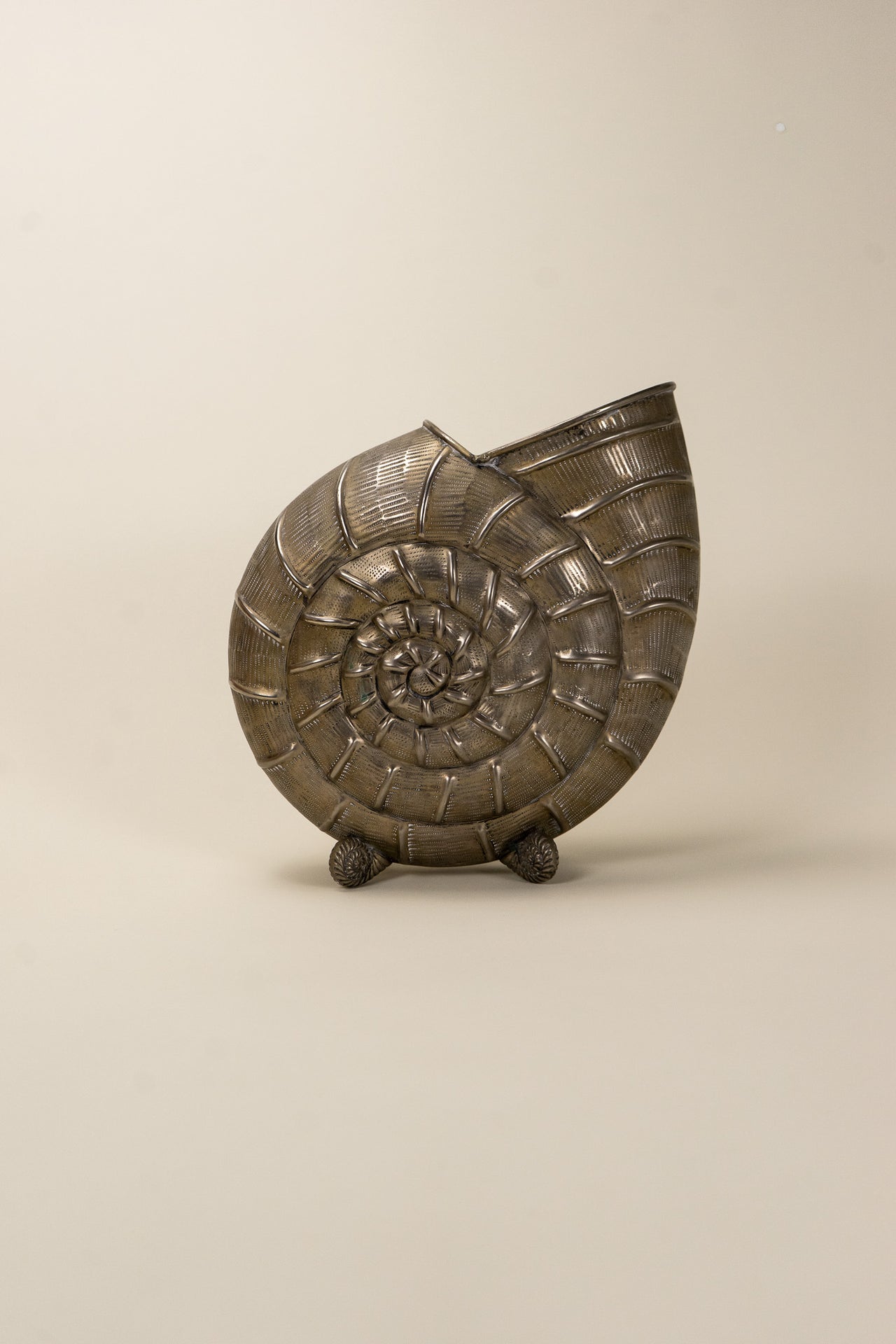 Vintage Silver Shell Vase