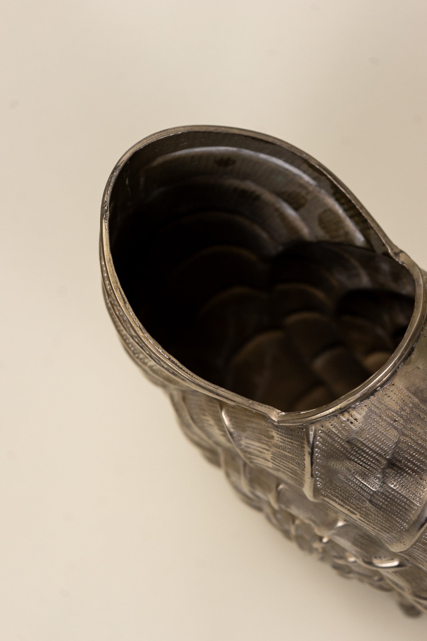 Vintage Silver Shell Vase