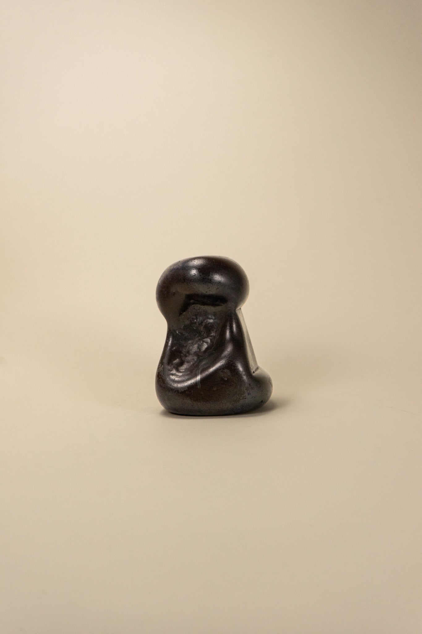 Brutalist Patinated Ceramic Sculpture