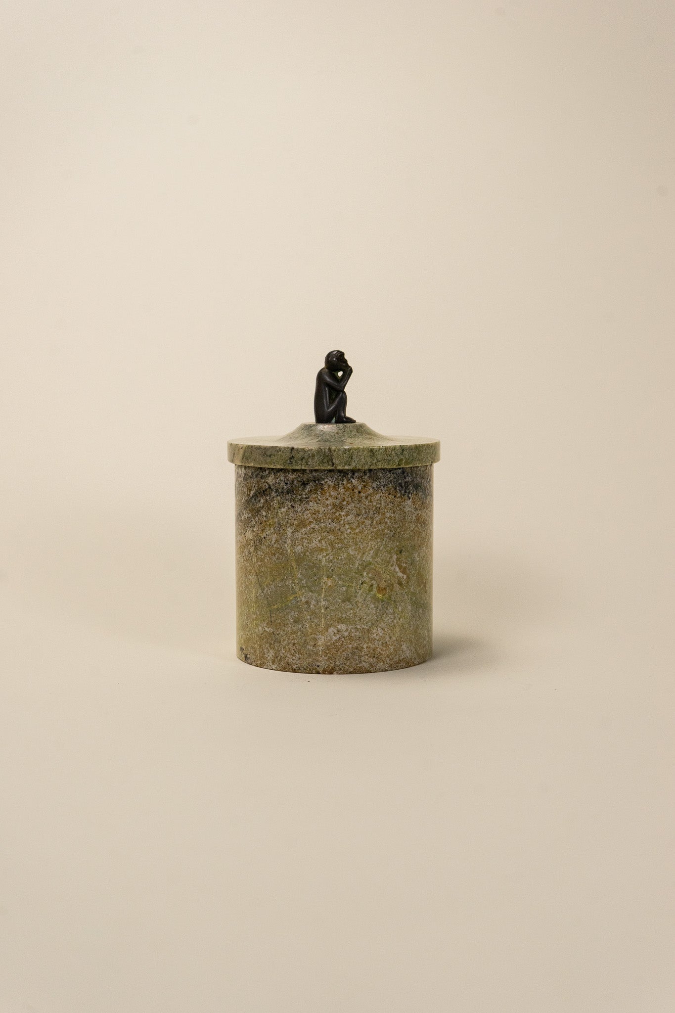 Marble Monkey Tobacco Jar