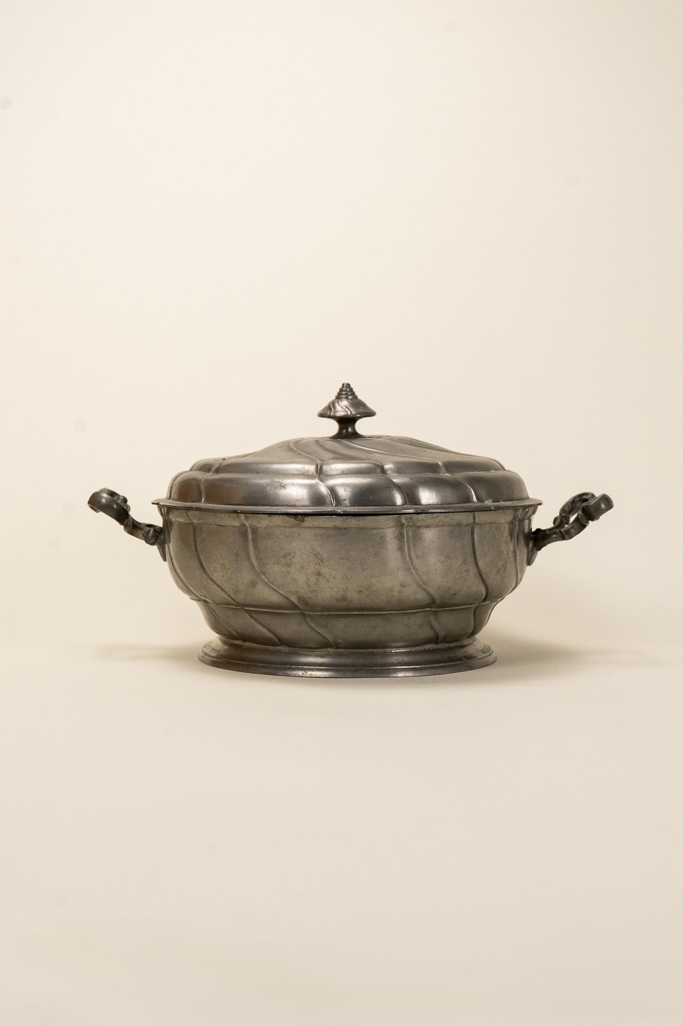 Rococo Pewter Porridge Bowl