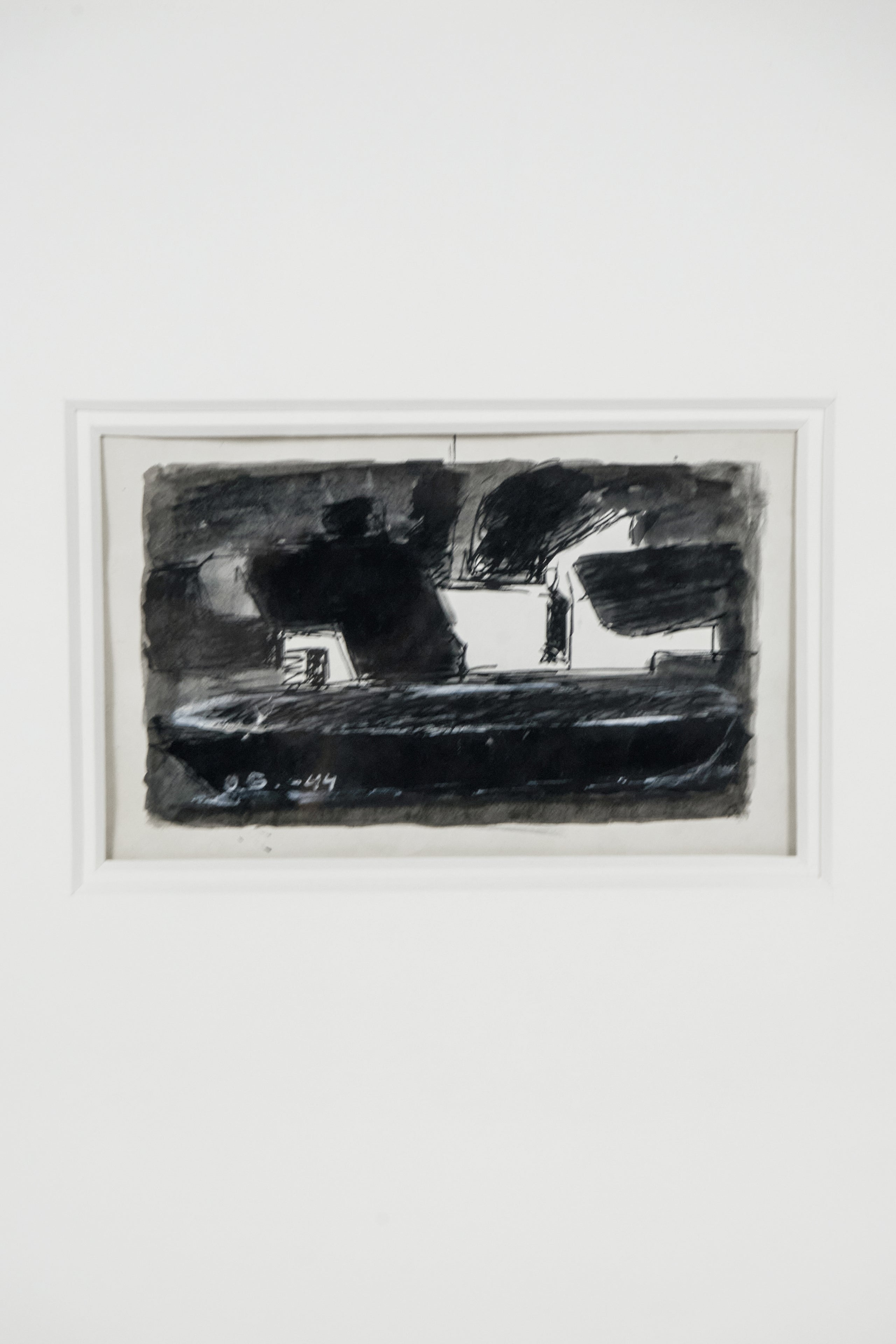 “Composition with boat on Gotland” by Olle Bonniér, 1944