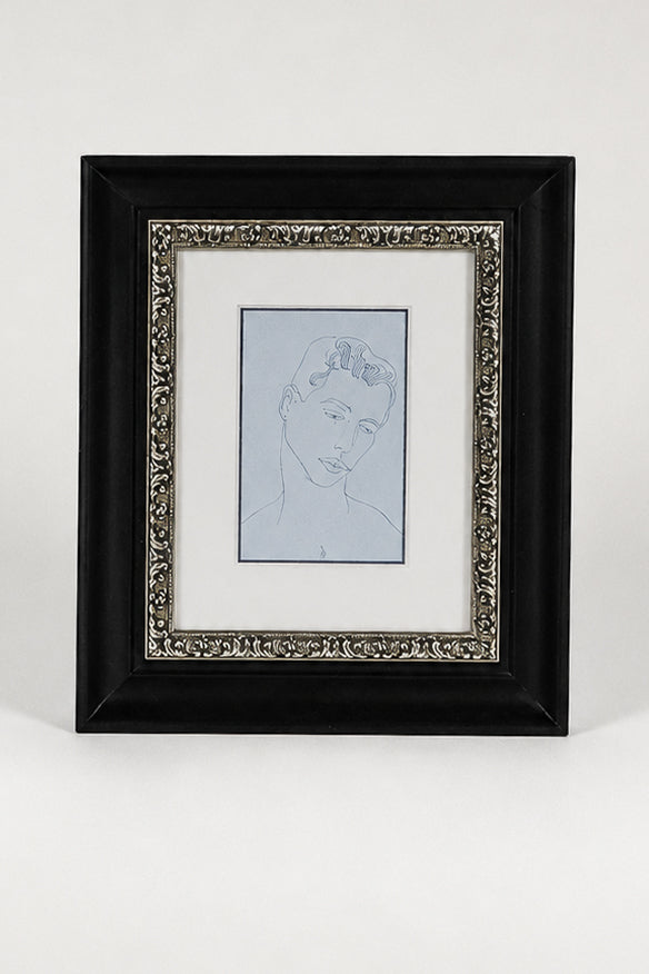 Male Figure Printed Postcard by Andy Warhol