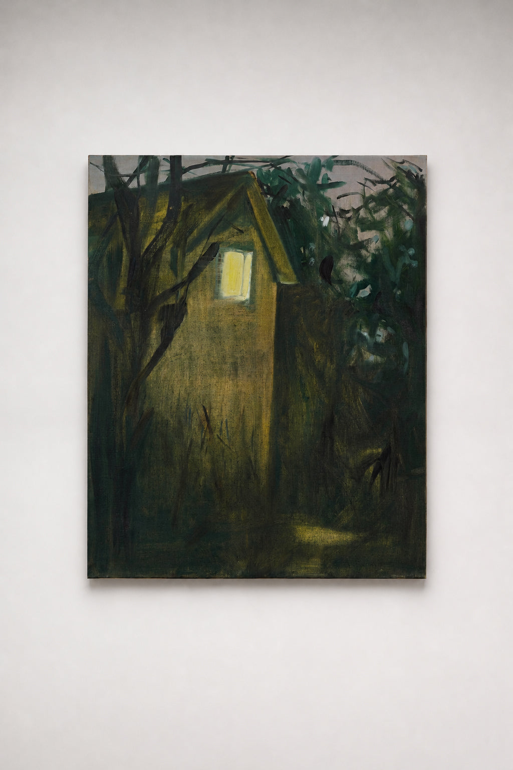 Modernist Nocturnal Oil Painting