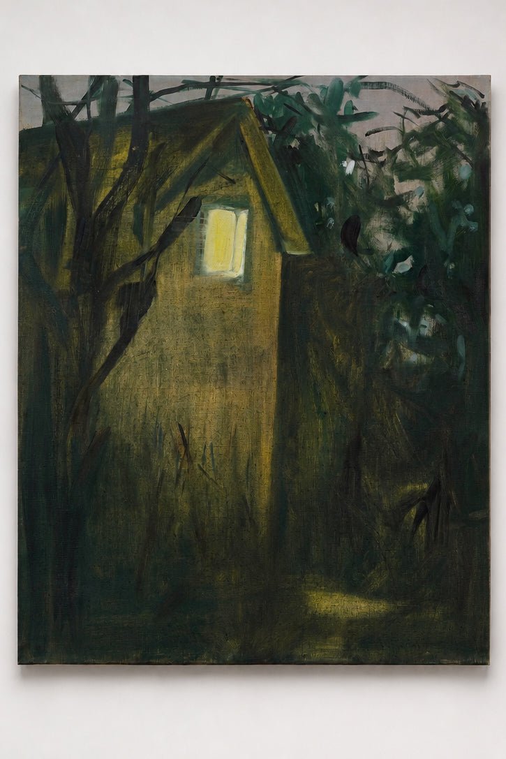 Modernist Nocturnal Oil Painting