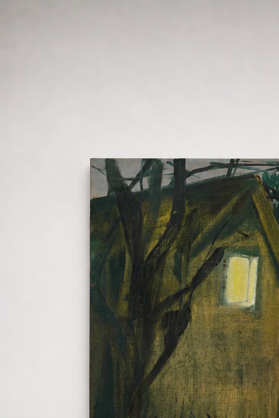 Modernist Nocturnal Oil Painting