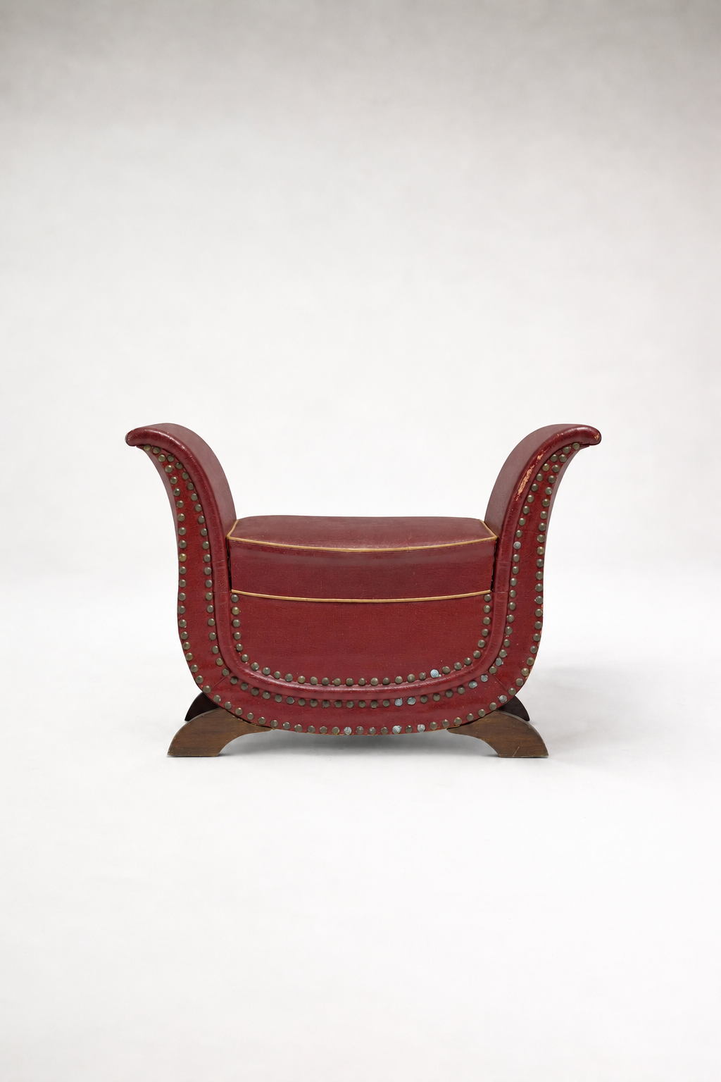 Otto Schulz Red Studded Stool