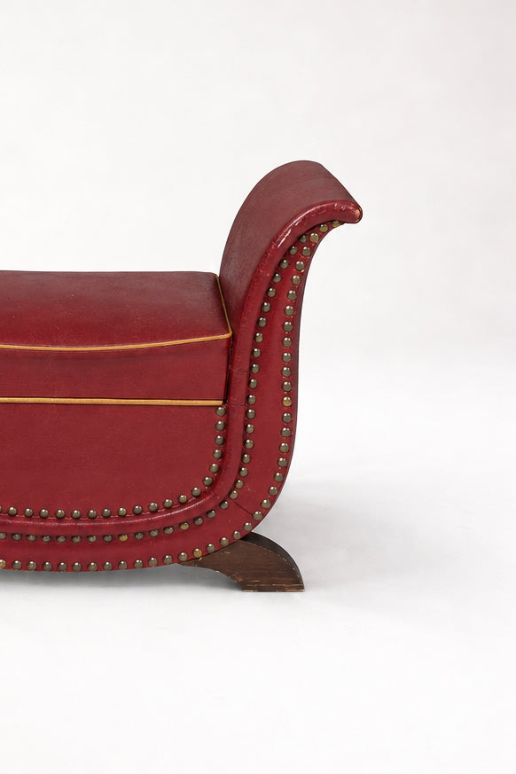 Otto Schulz Red Studded Stool