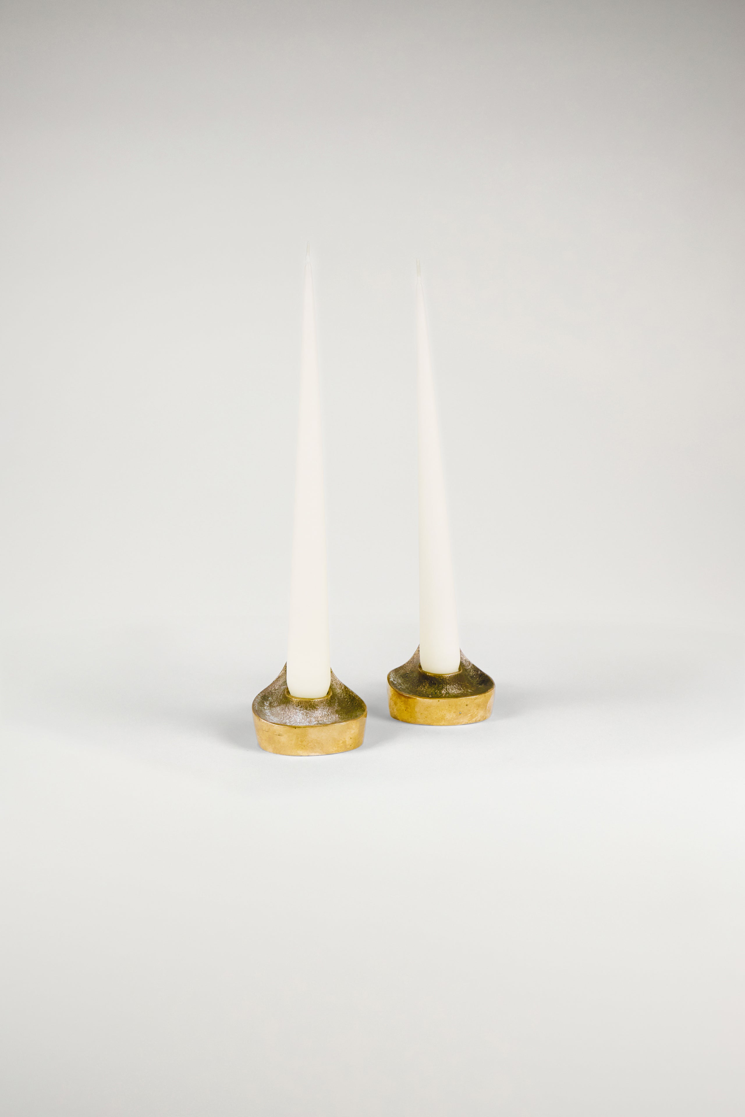 Pair of Bronze Candlestick Holders