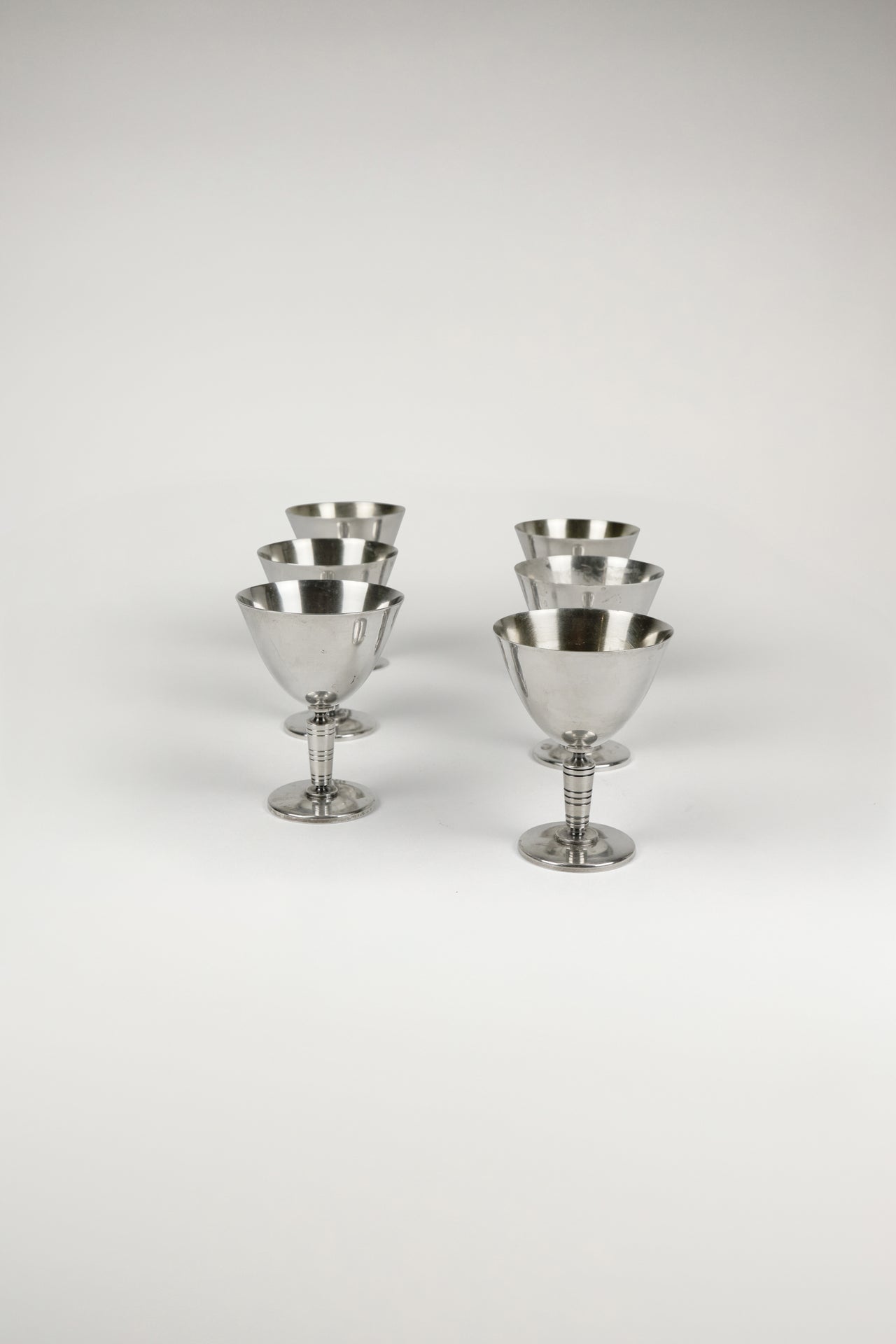 C.G. Hallberg Set of 12 Silver Cocktail Glasses