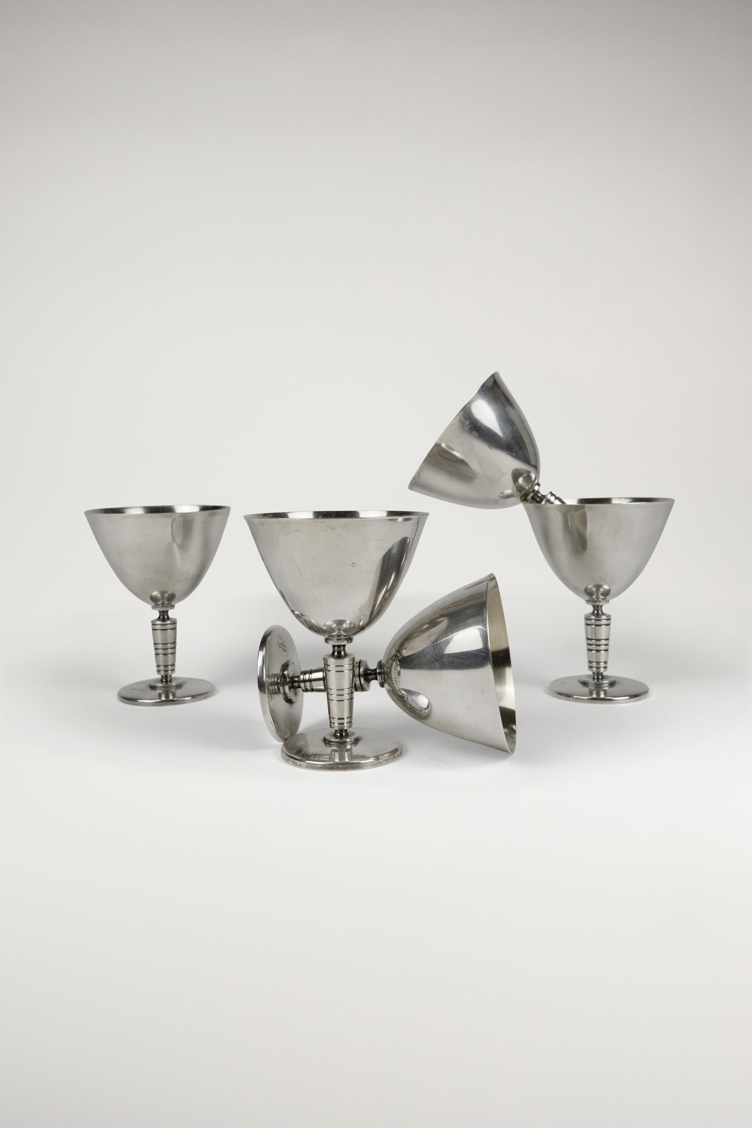 C.G. Hallberg Set of 12 Silver Cocktail Glasses