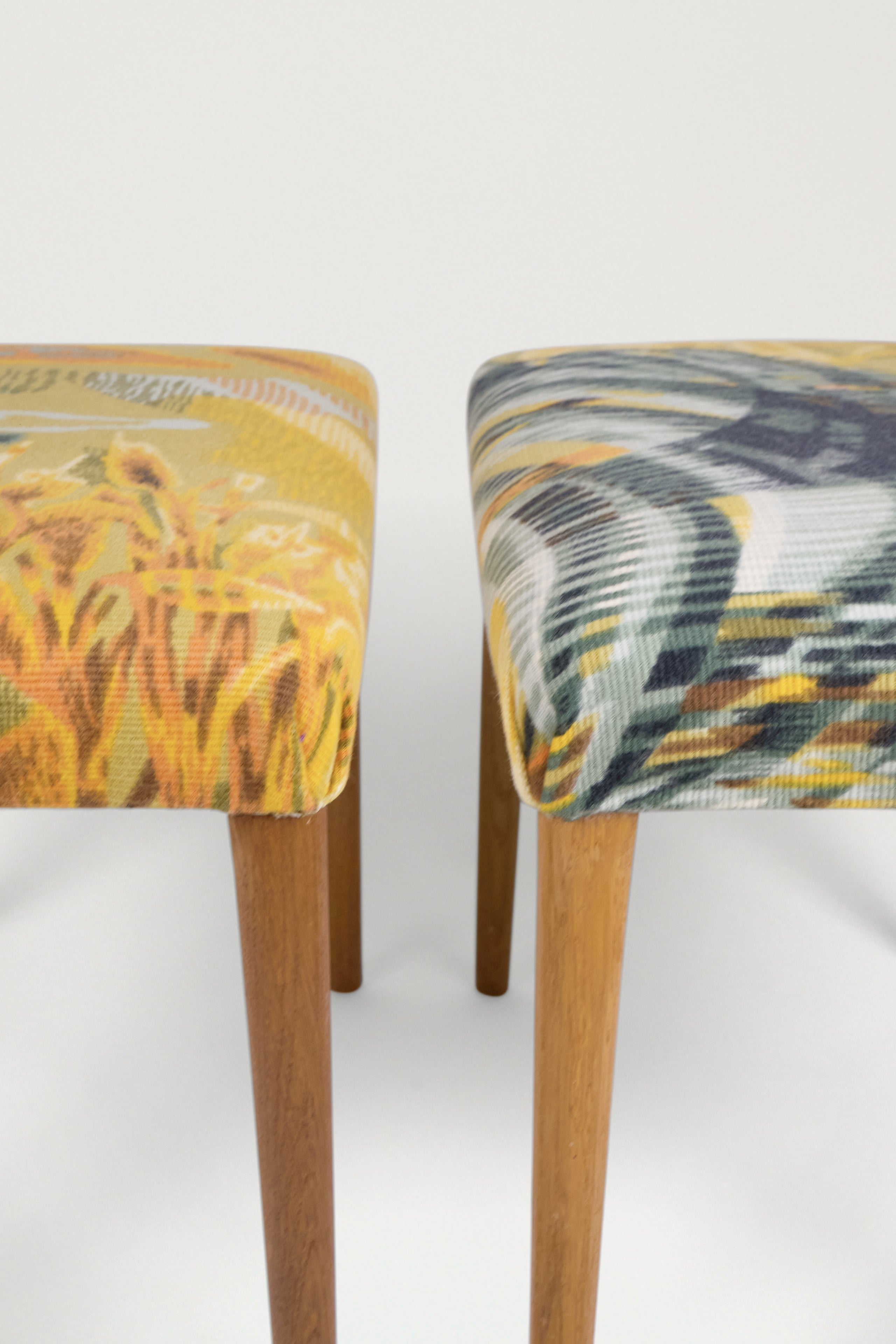 Pair of Decorative Tapestry Ottomans