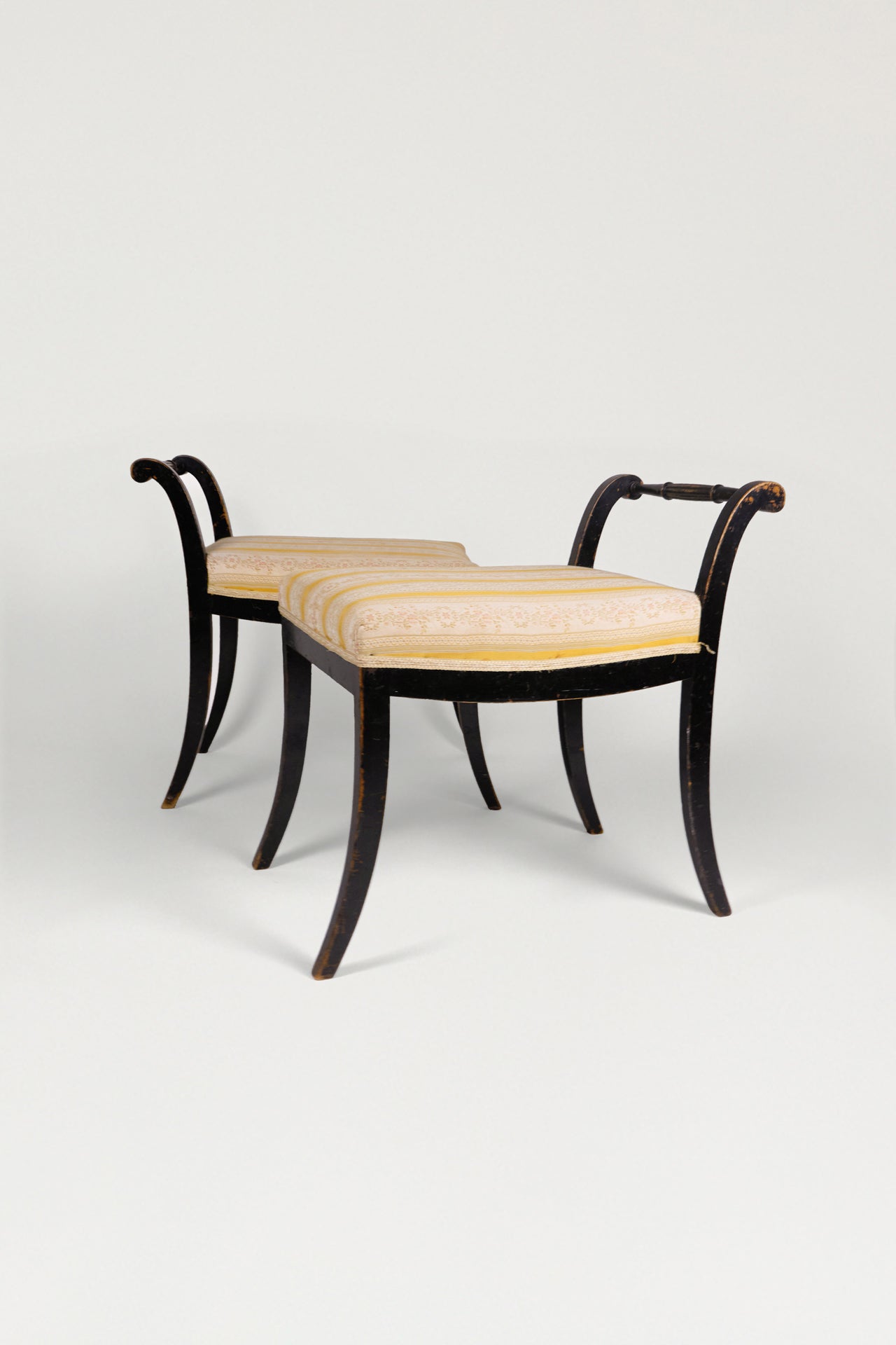 Pair of Black Empire Stools