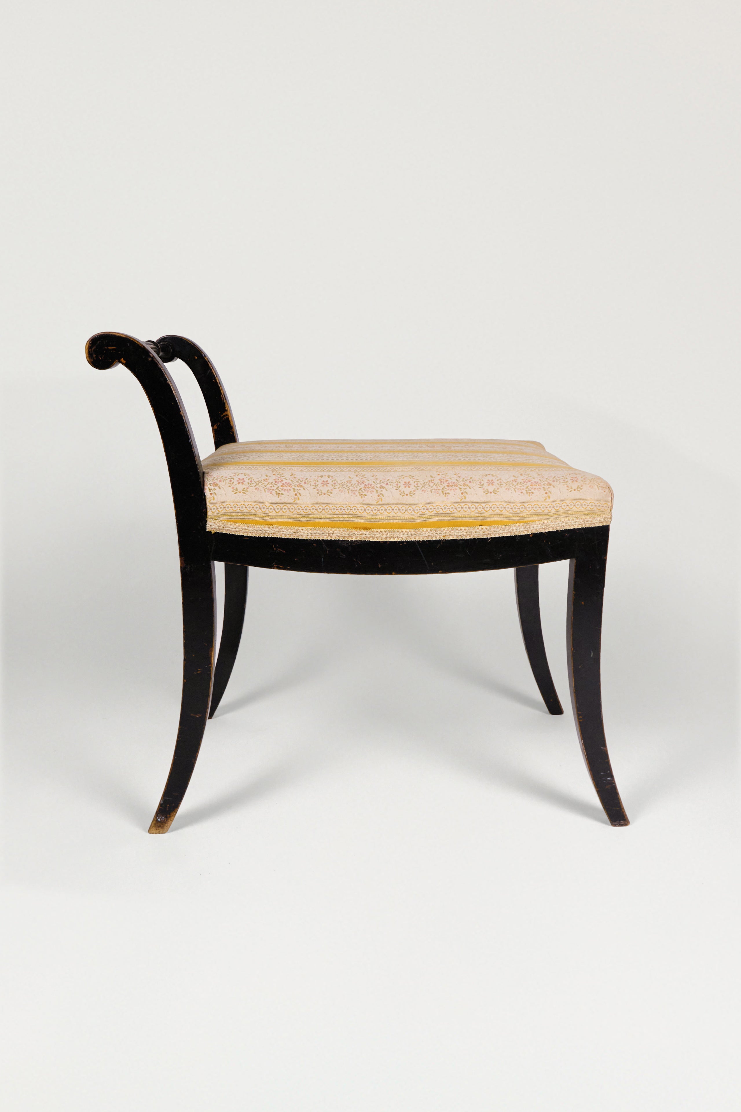 Pair of Black Empire Stools