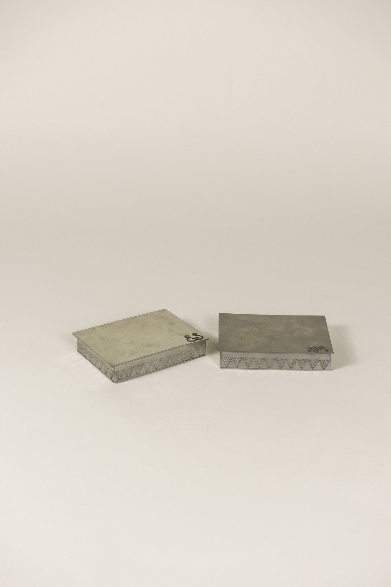 Monogrammed Silver Jewelry Box