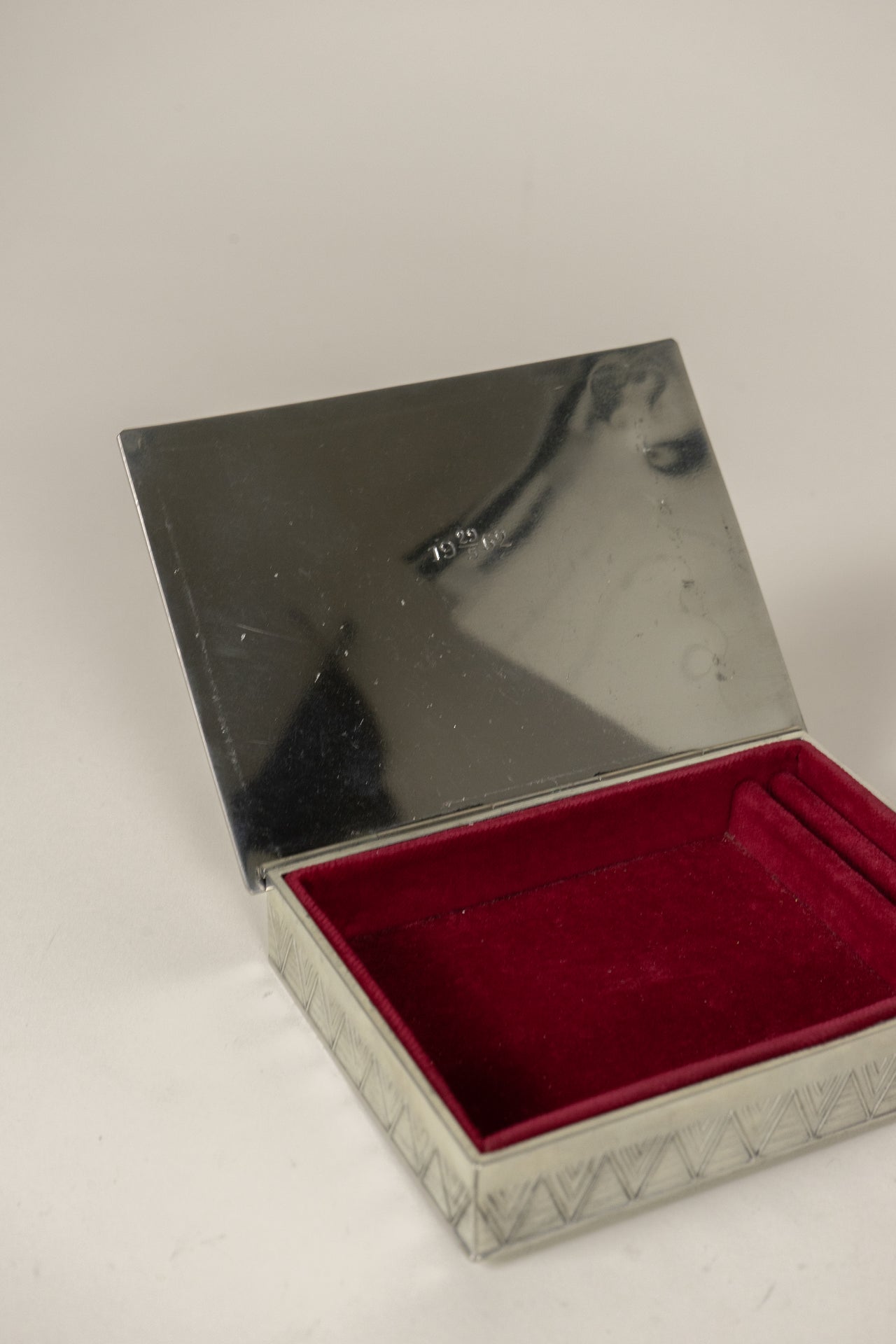 Monogrammed Silver Jewelry Box