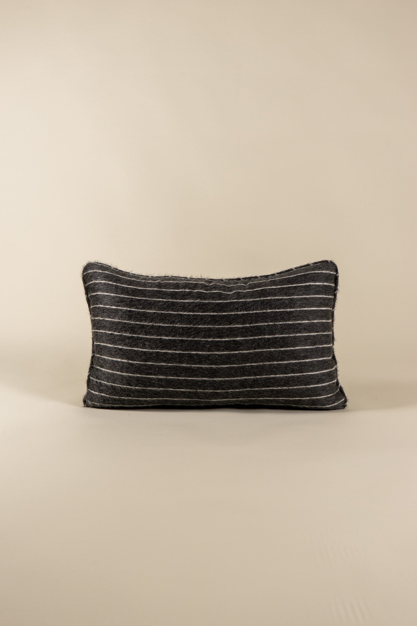 TTMM Lumbar Pillow in Grey Pinstripe