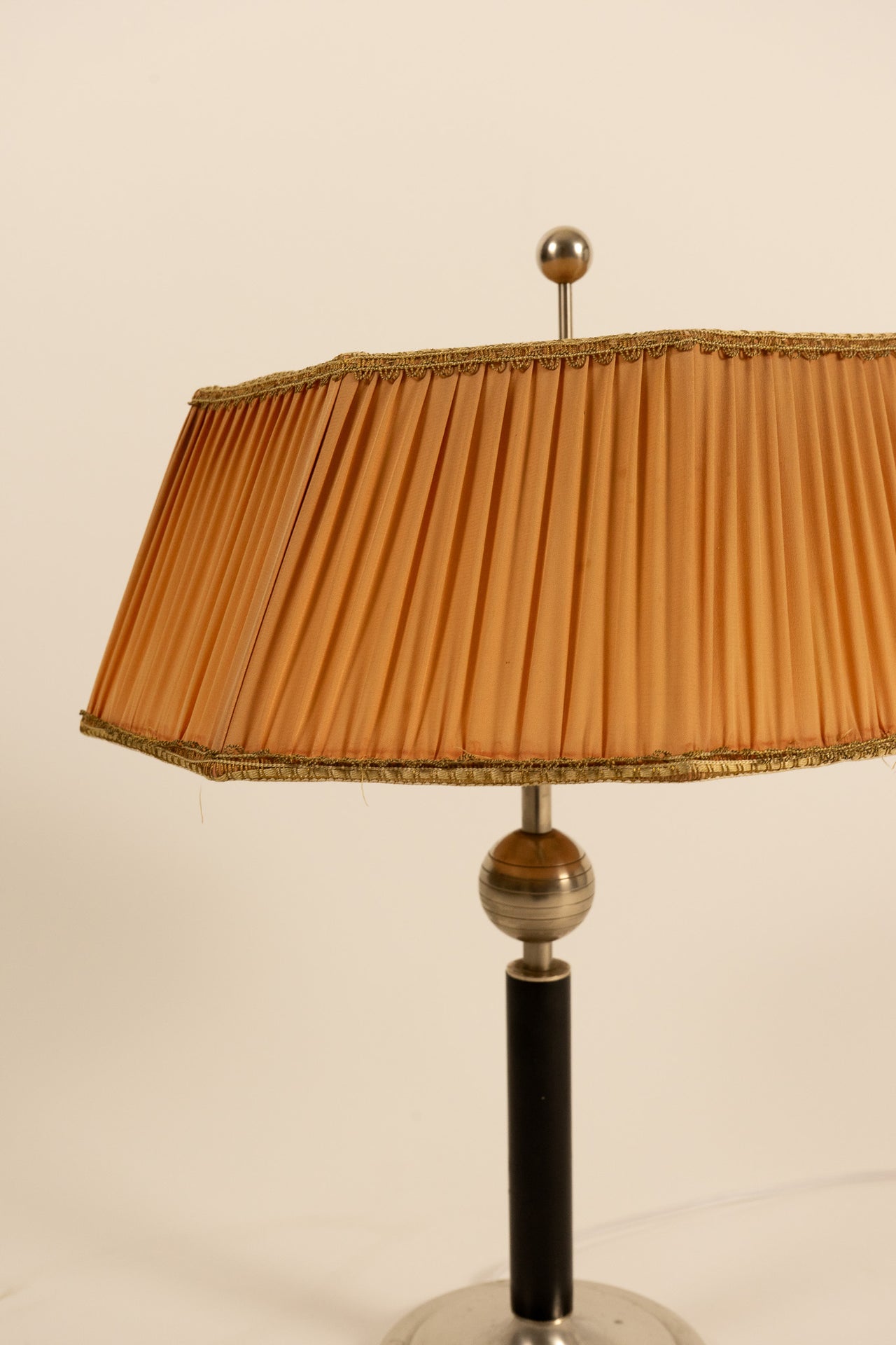 Art Deco Blackened Wood Table Lamp
