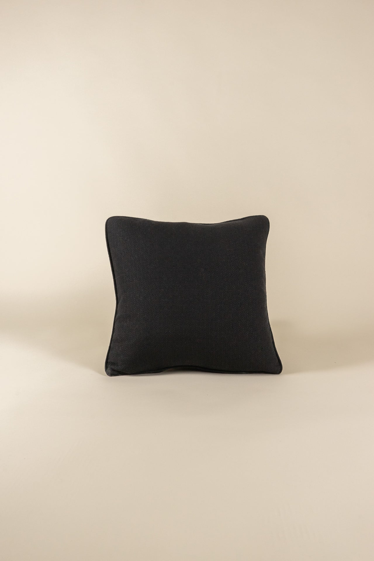 TTMM Medium Throw Pillow in Black Jacquard