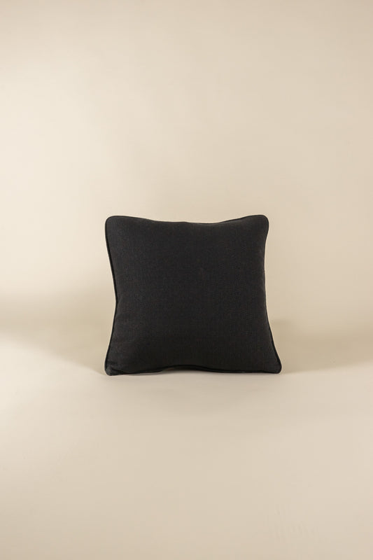 TTMM Medium Throw Pillow in Black Jacquard
