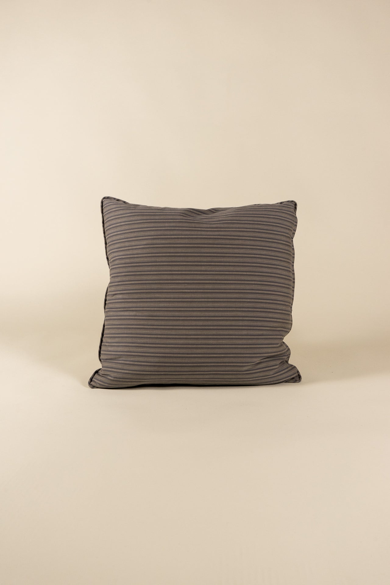TTMM Large Throw Pillow in Grey Stripe