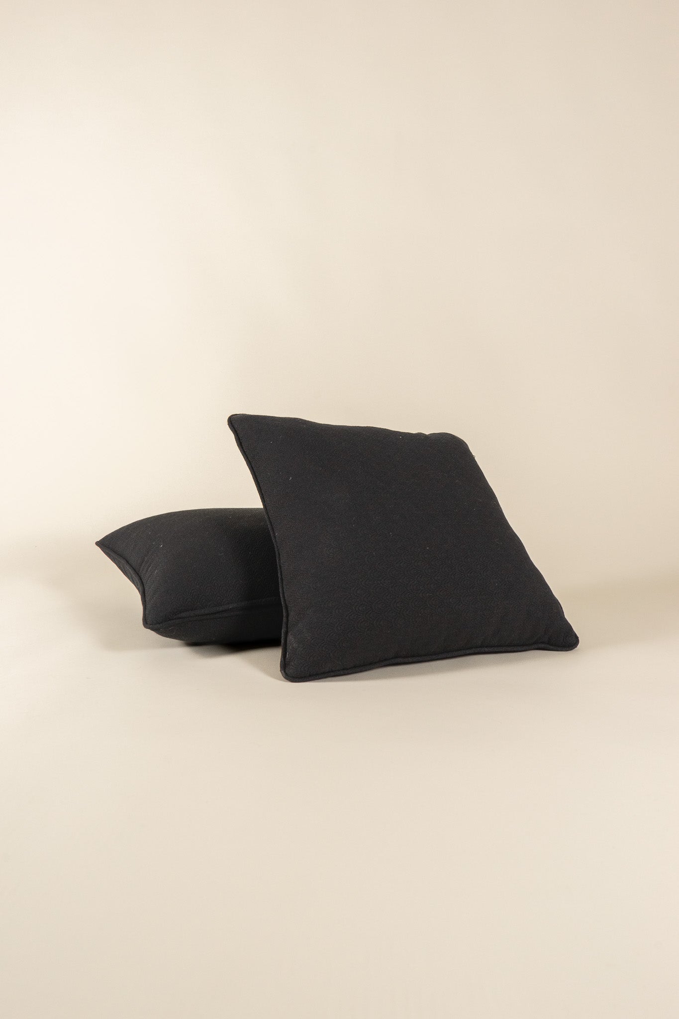 TTMM Medium Throw Pillow in Black Jacquard