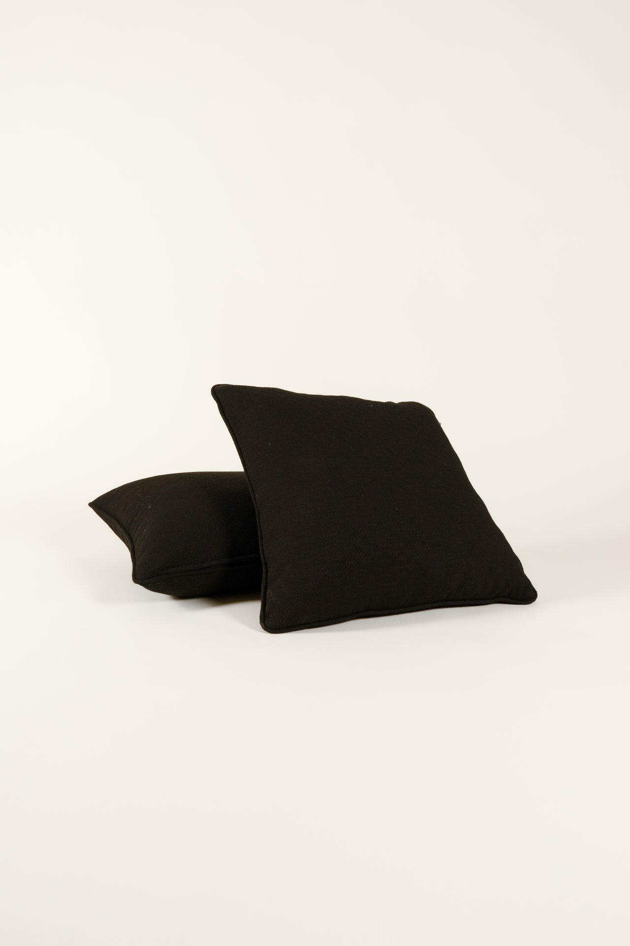 TTMM Large Throw Pillow in Black Jacquard