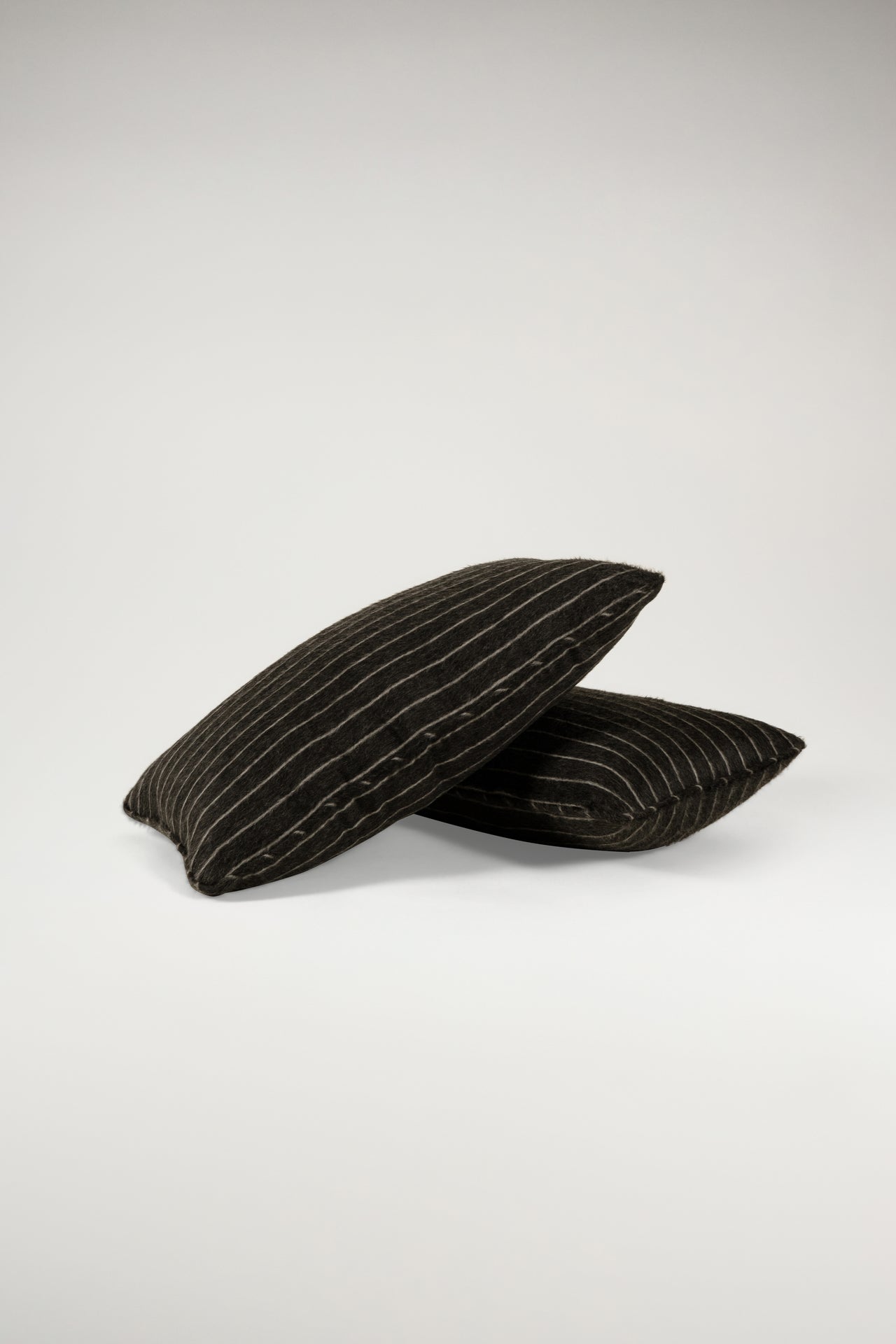 TTMM Lumbar Pillow in Grey Pinstripe