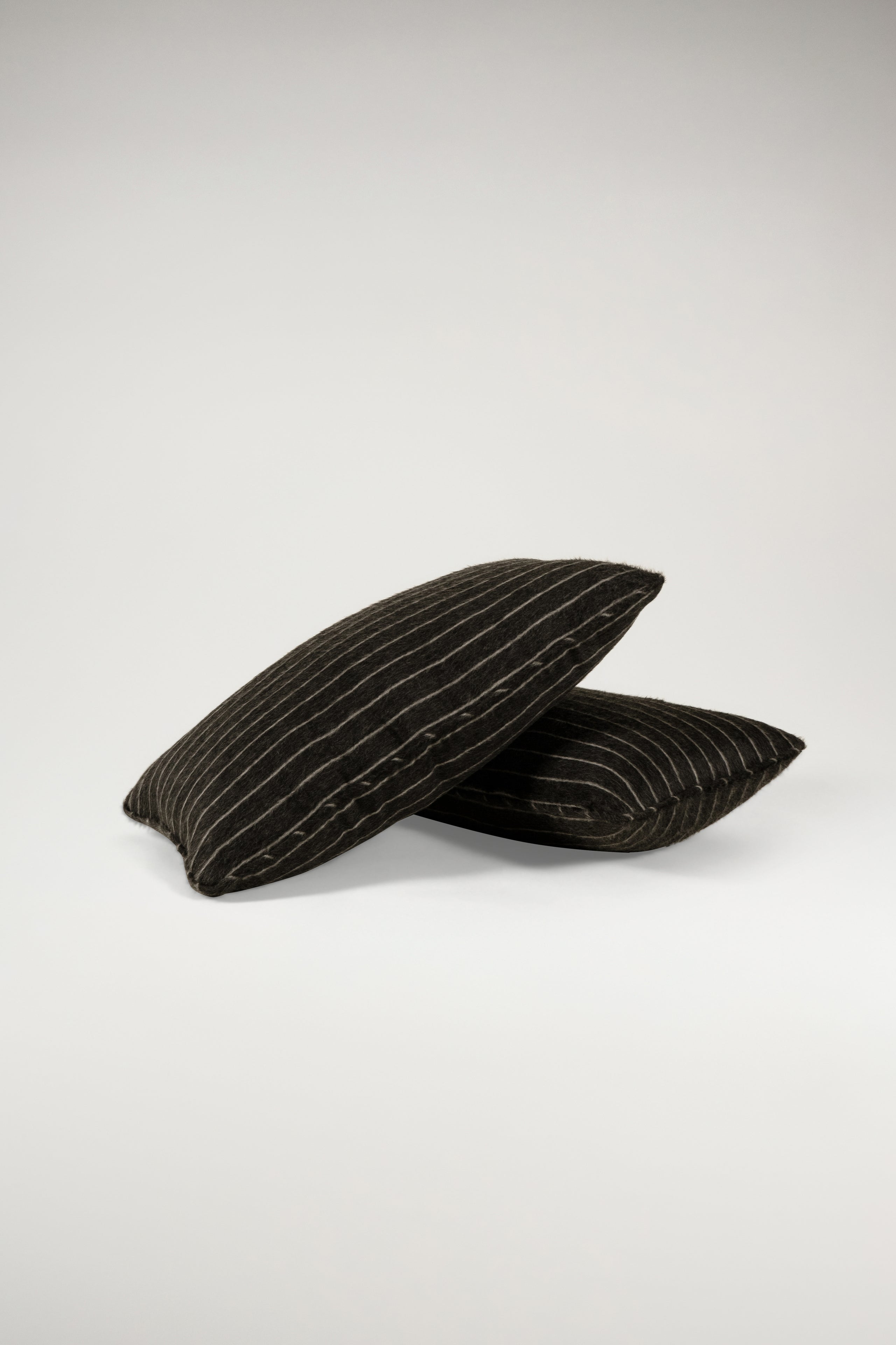 TTMM Lumbar Pillow in Grey Pinstripe