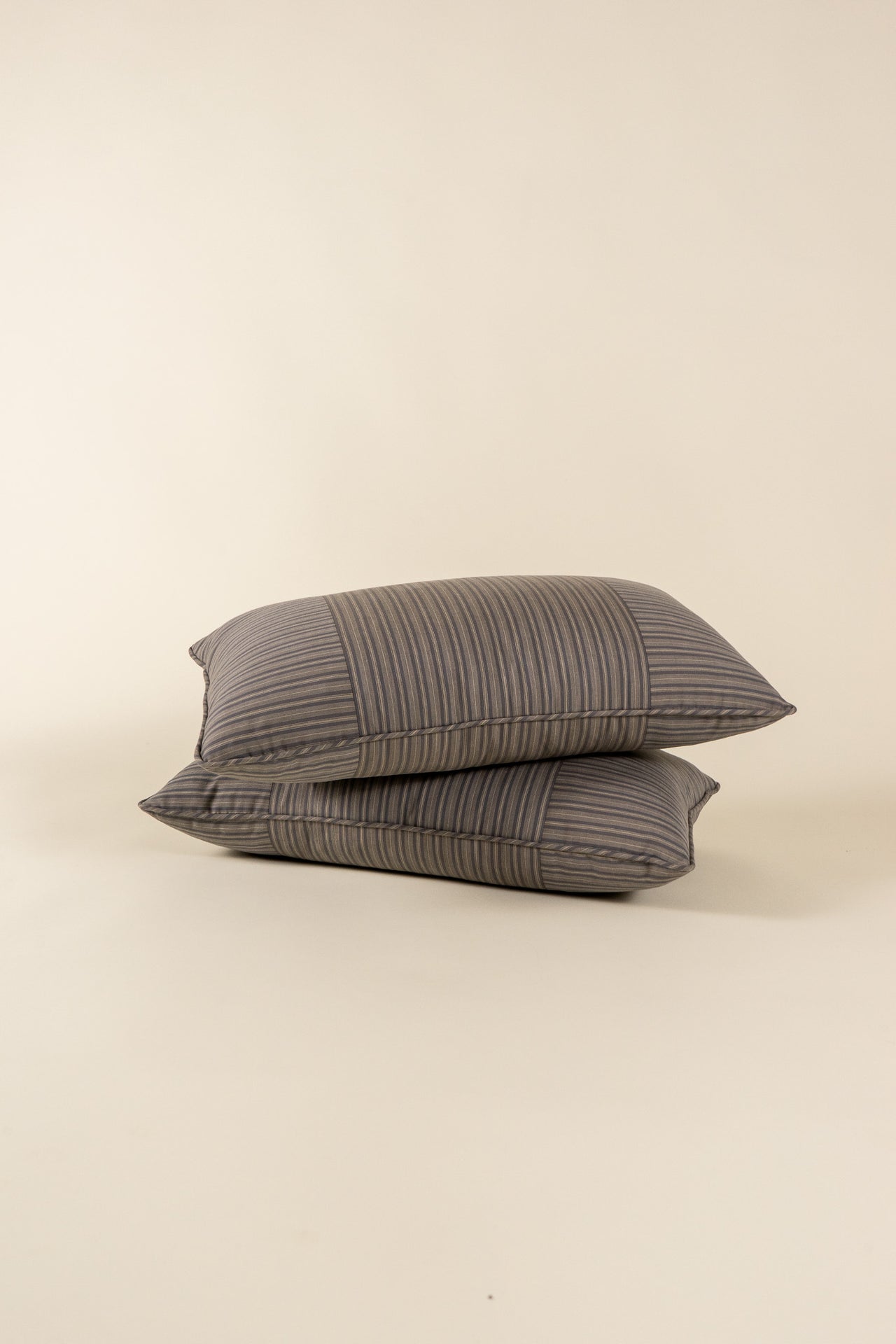 TTMM Lumbar Pillow in Railroad Grey Stripe