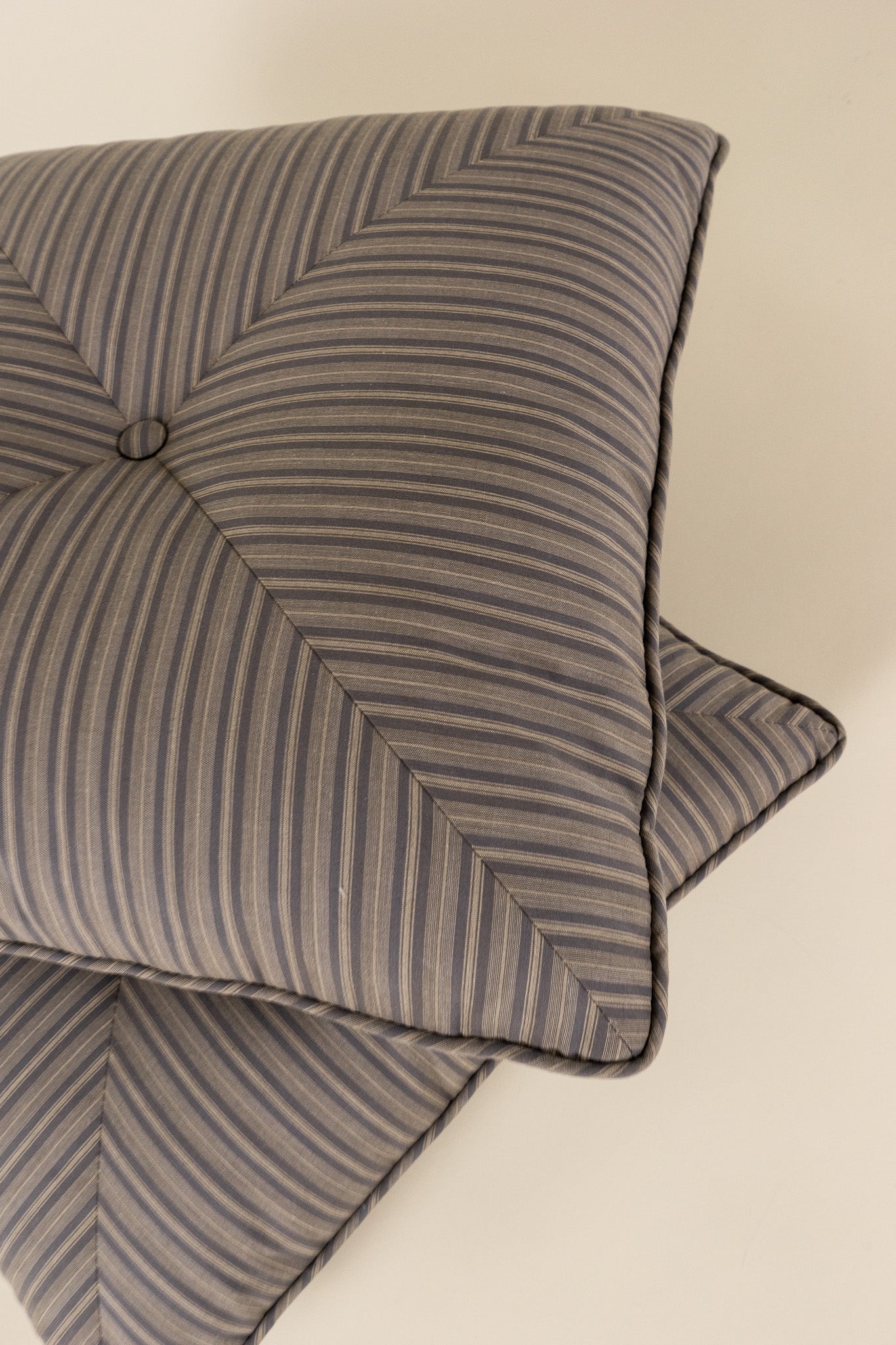 TTMM Diamond Pillow in Grey Stripe
