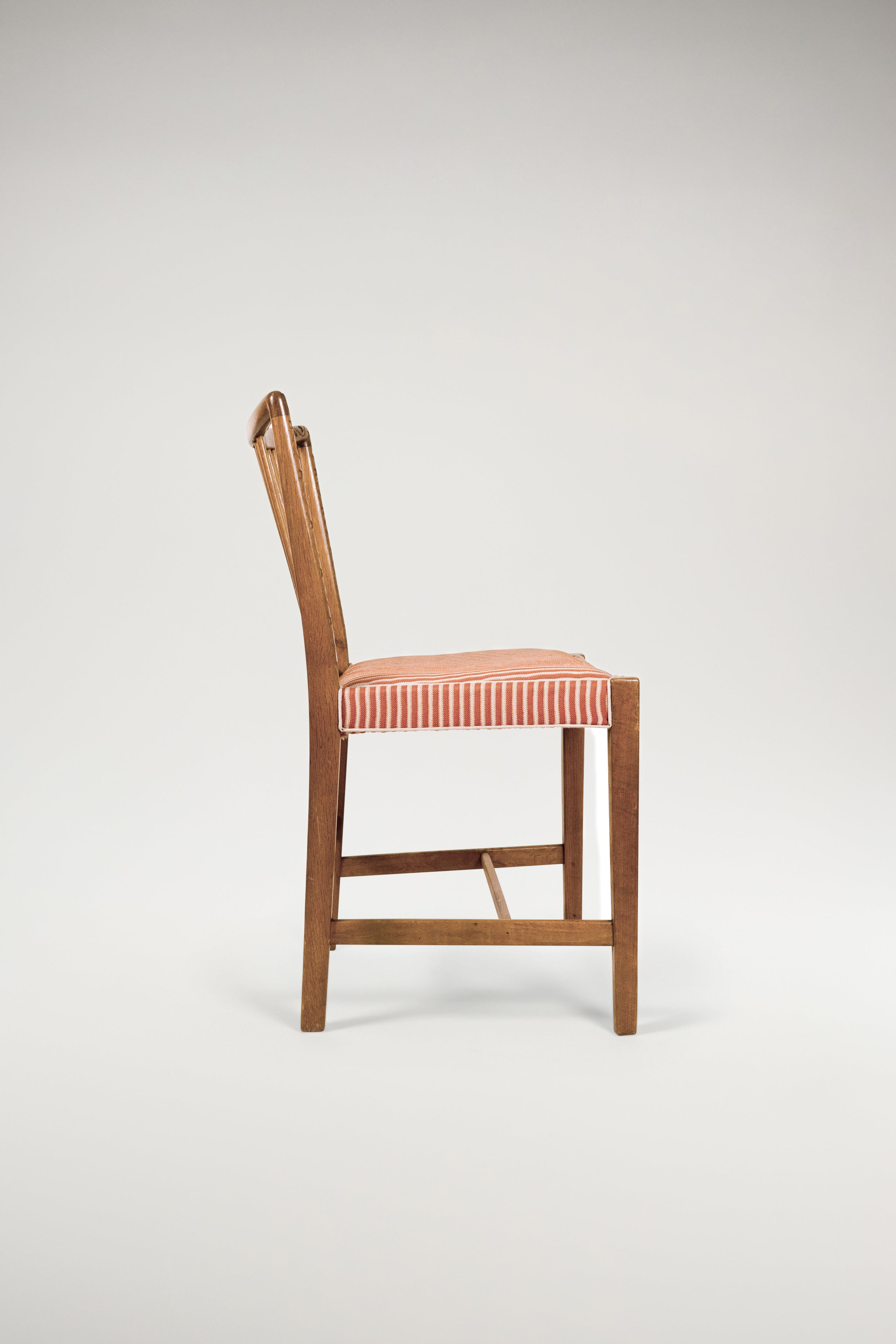Hans Wegner Dining Chair in Red Stripe