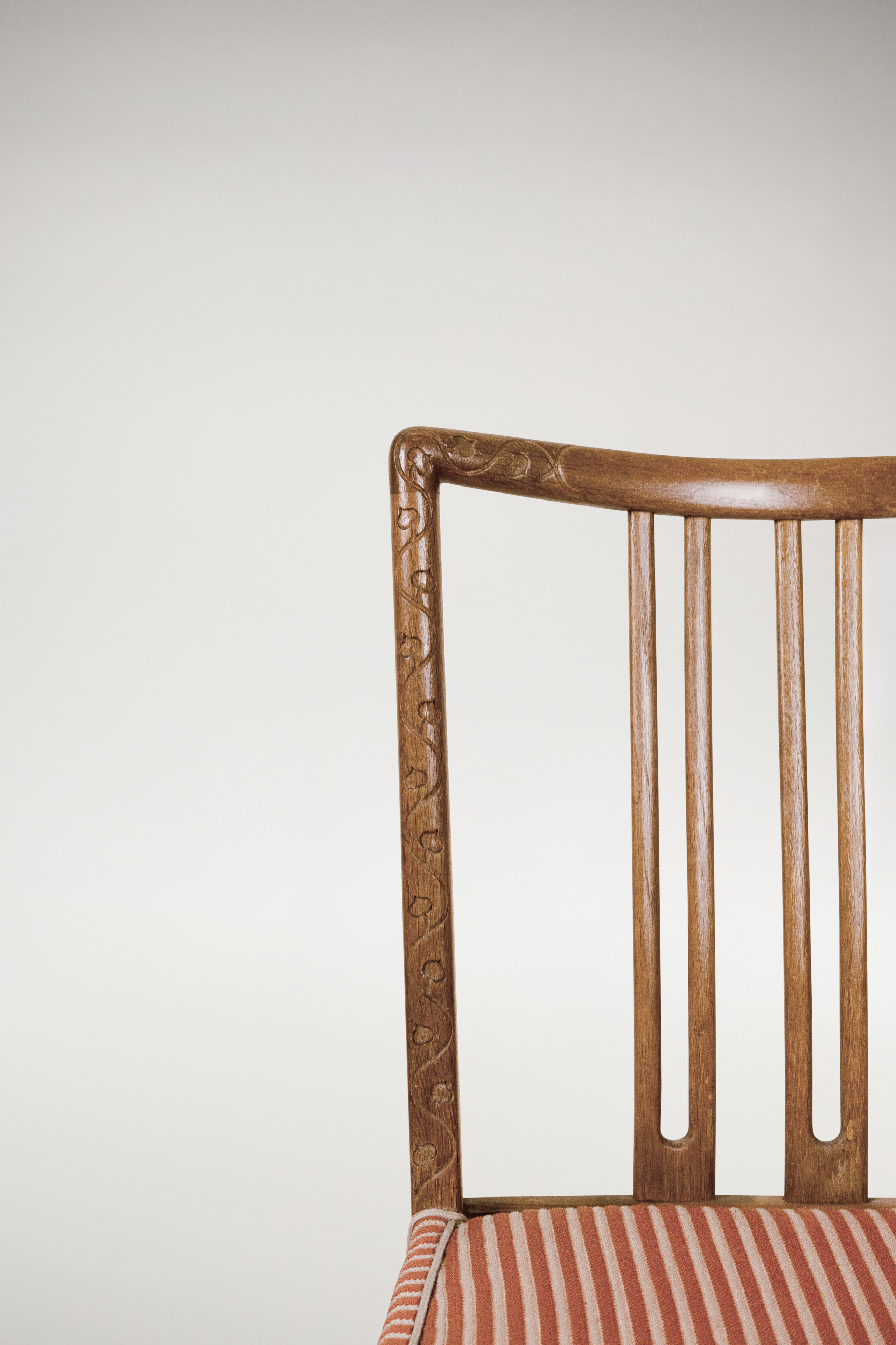 Hans Wegner Dining Chair in Red Stripe