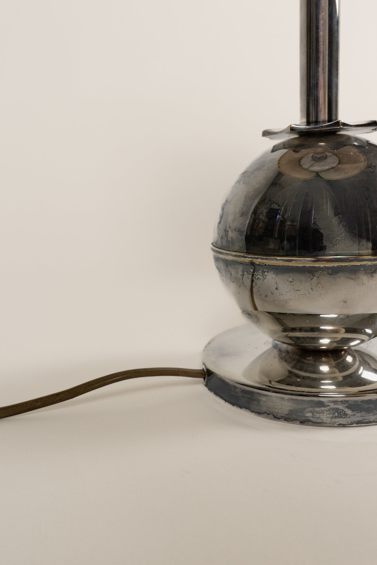 C.G. Hallberg Polished Nickel Table Lamp