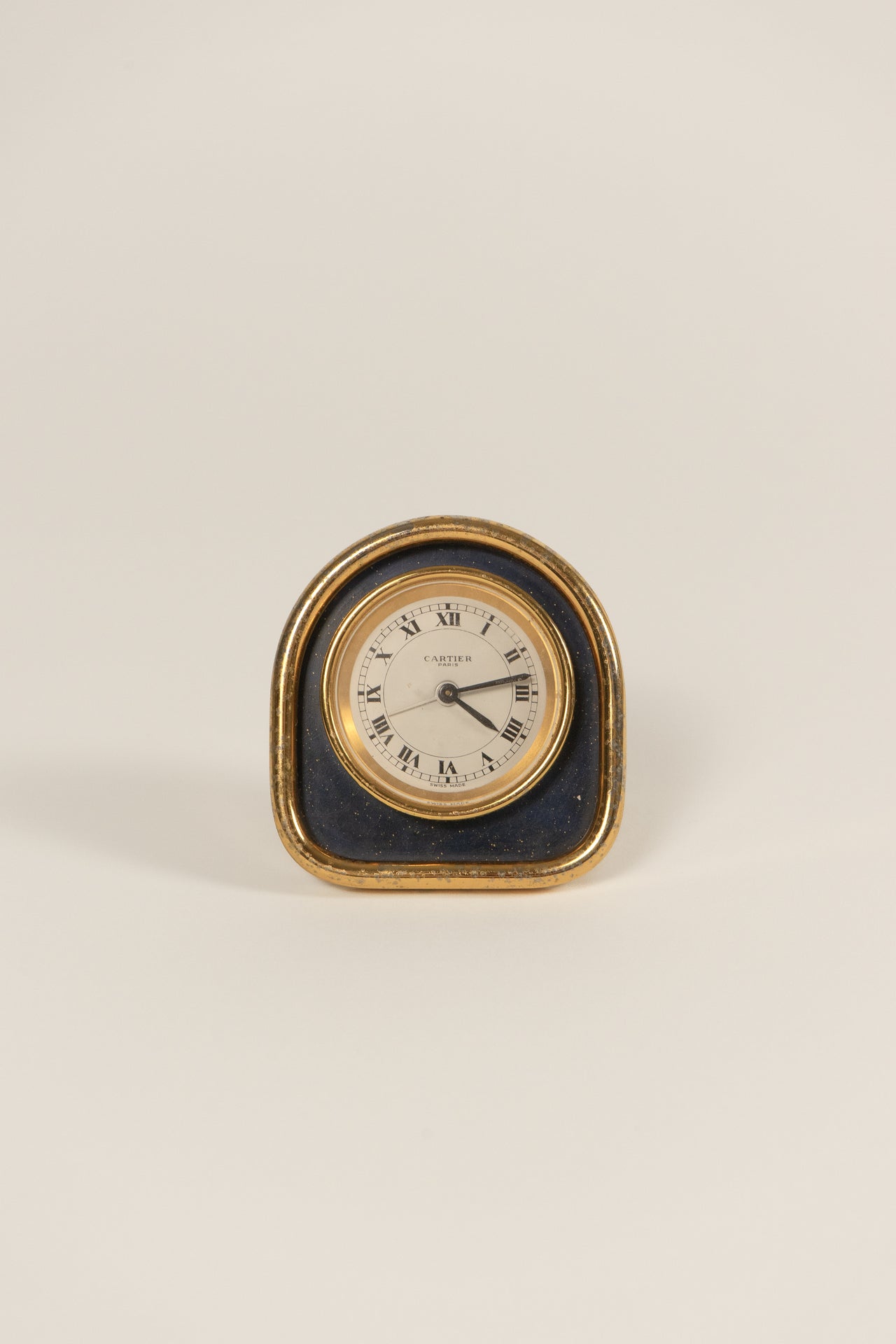 Vintage Cartier Paris Gold Desk Clock