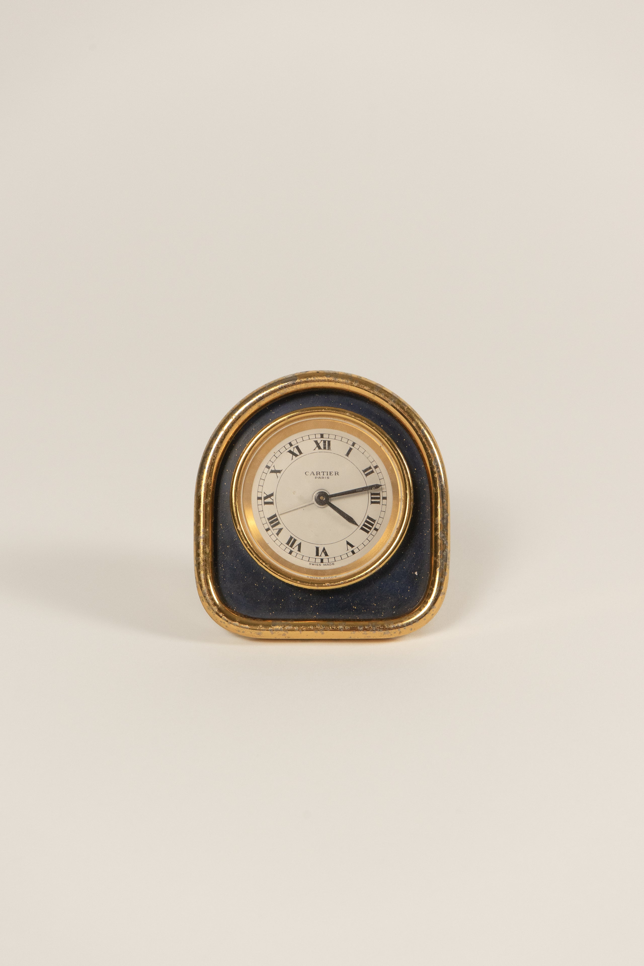Vintage Cartier Paris Gold Desk Clock