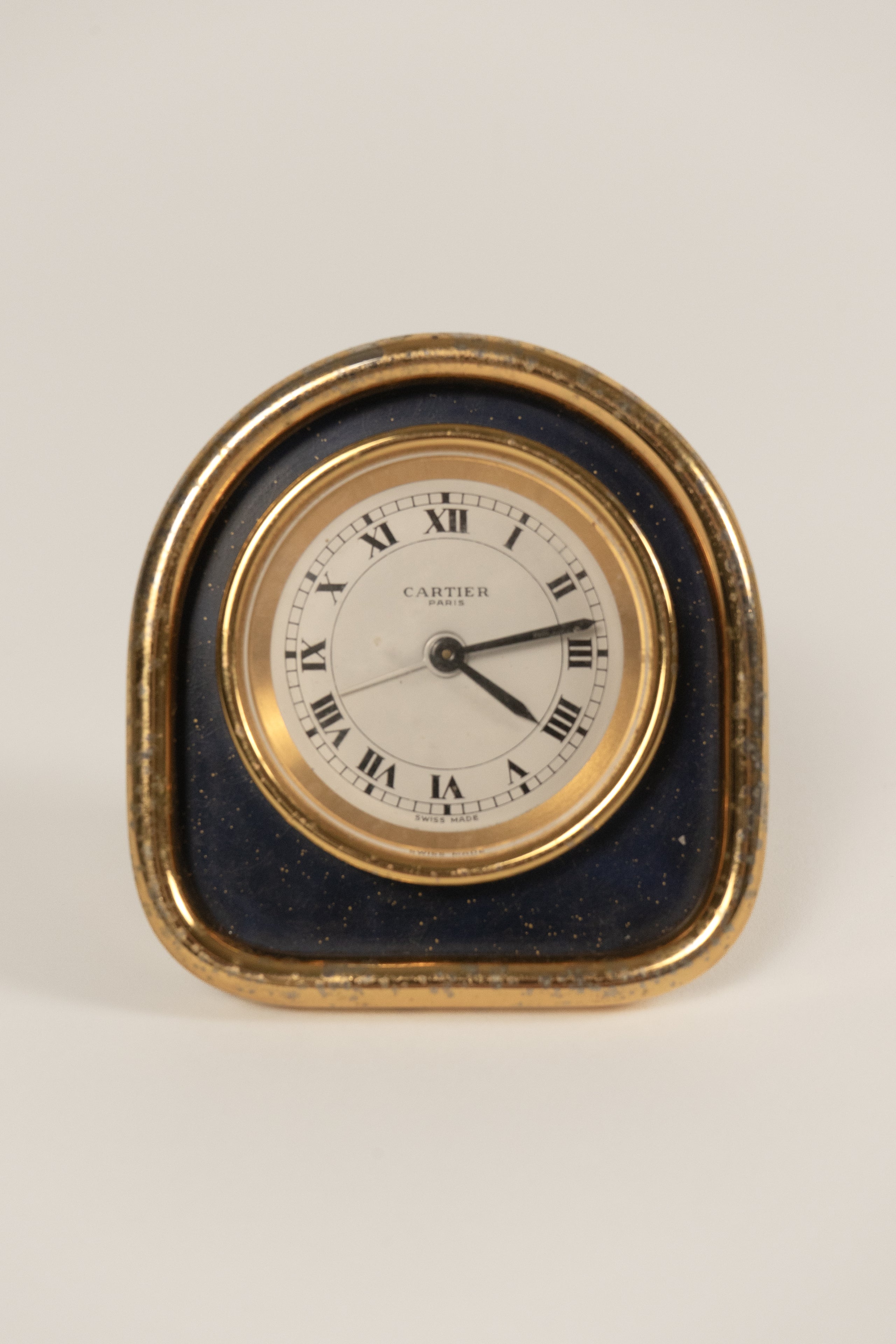 Vintage Cartier Paris Gold Desk Clock