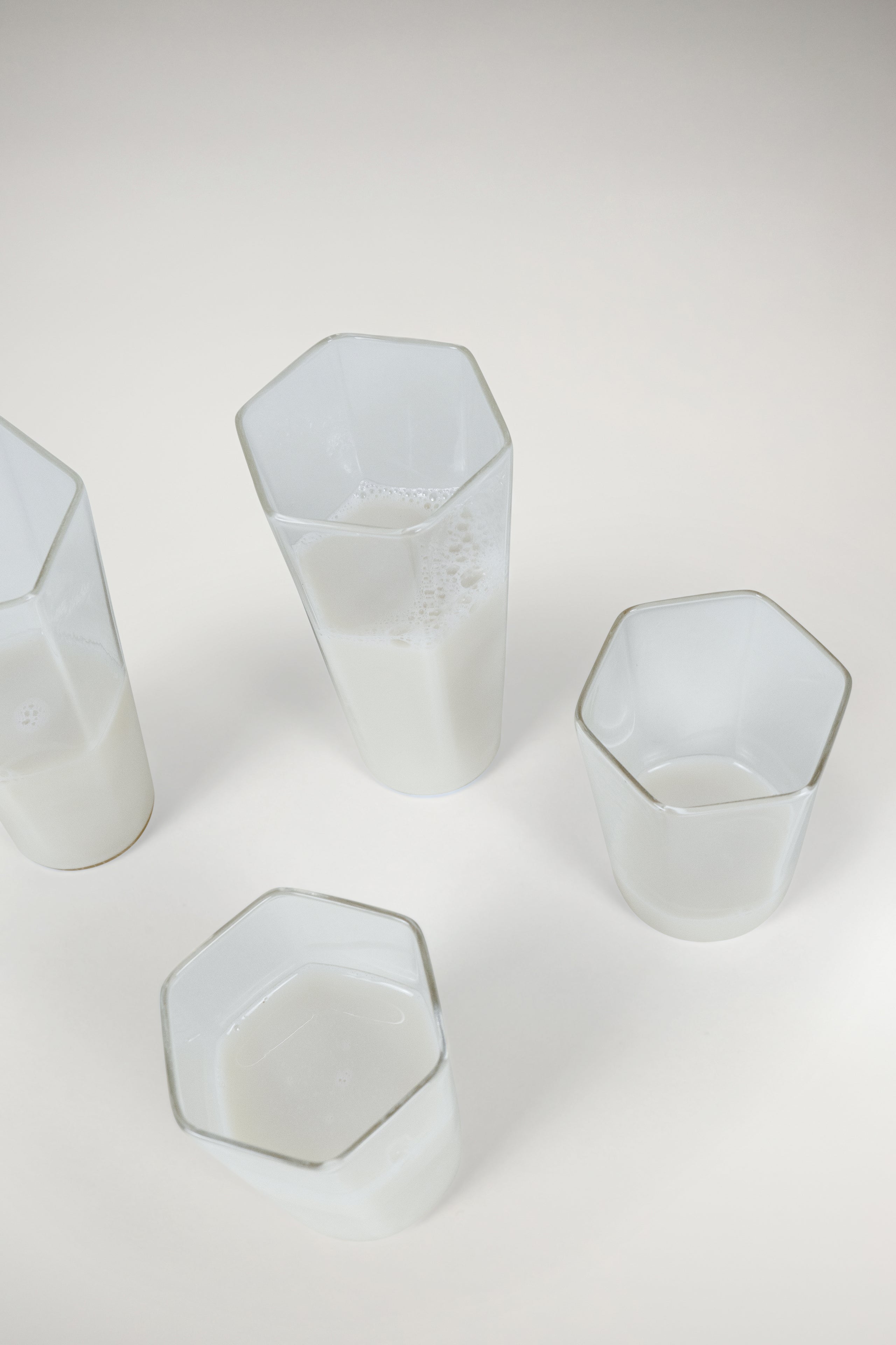 Clear Hexagonal Drinking Glass