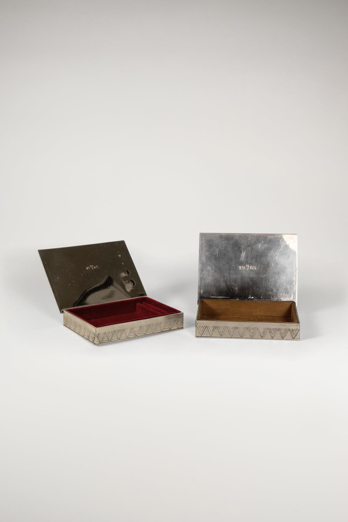 Monogrammed Silver Jewelry Box