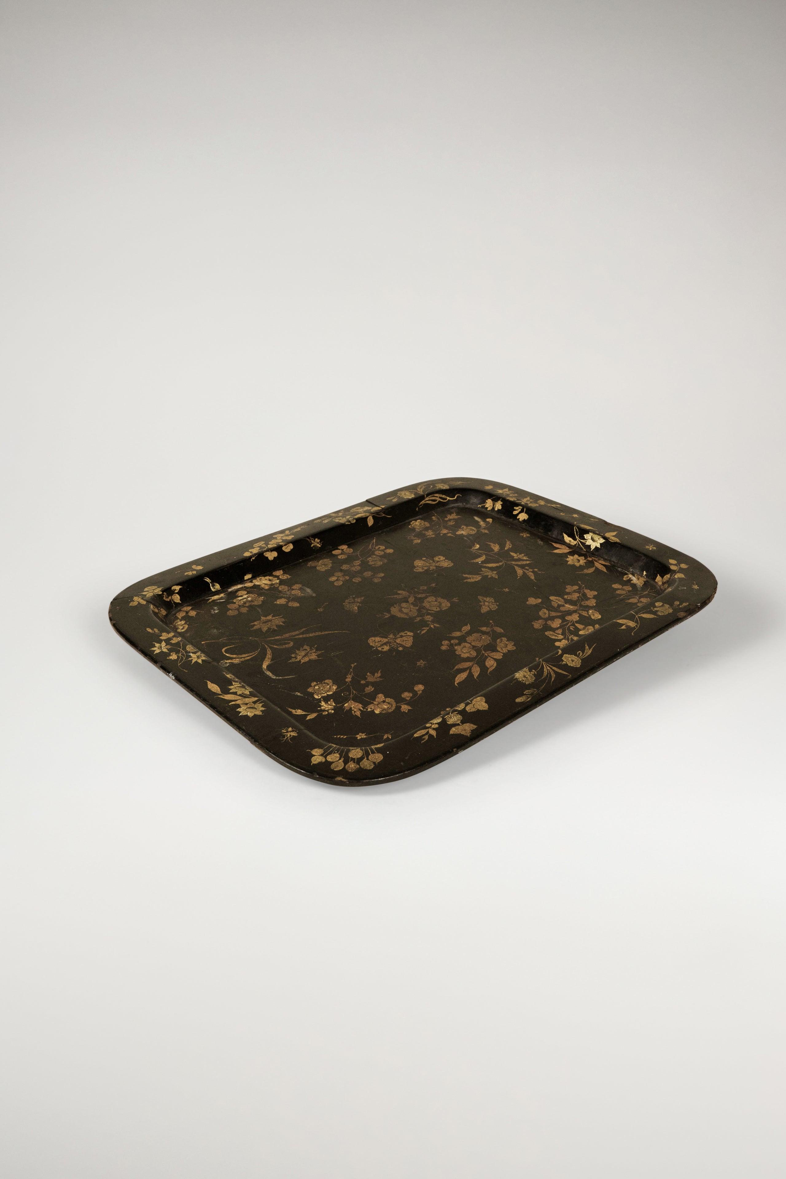 Paper-Maché Floral Tray