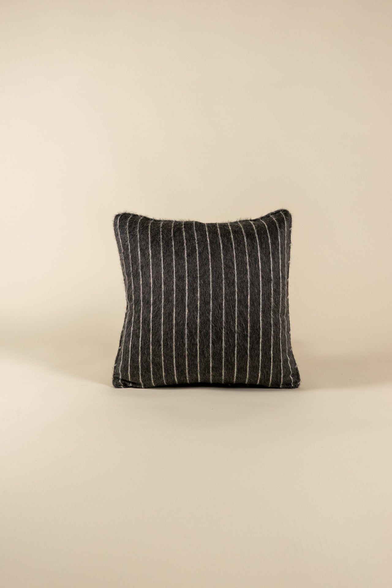 TTMM Medium Throw Pillow in Grey Pinstripe
